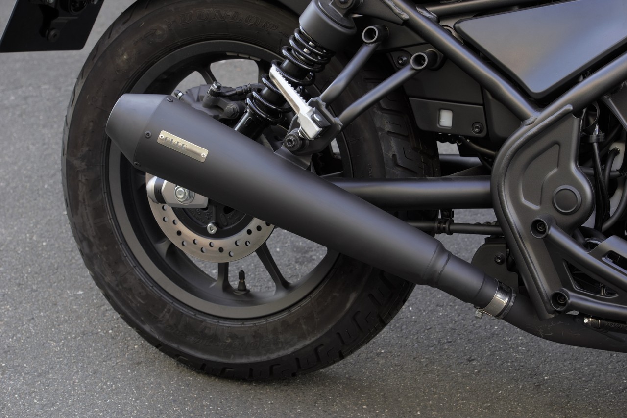 SSメガホンマフラー BLK スリップオン Rebel250(17-22)/S Edition(20