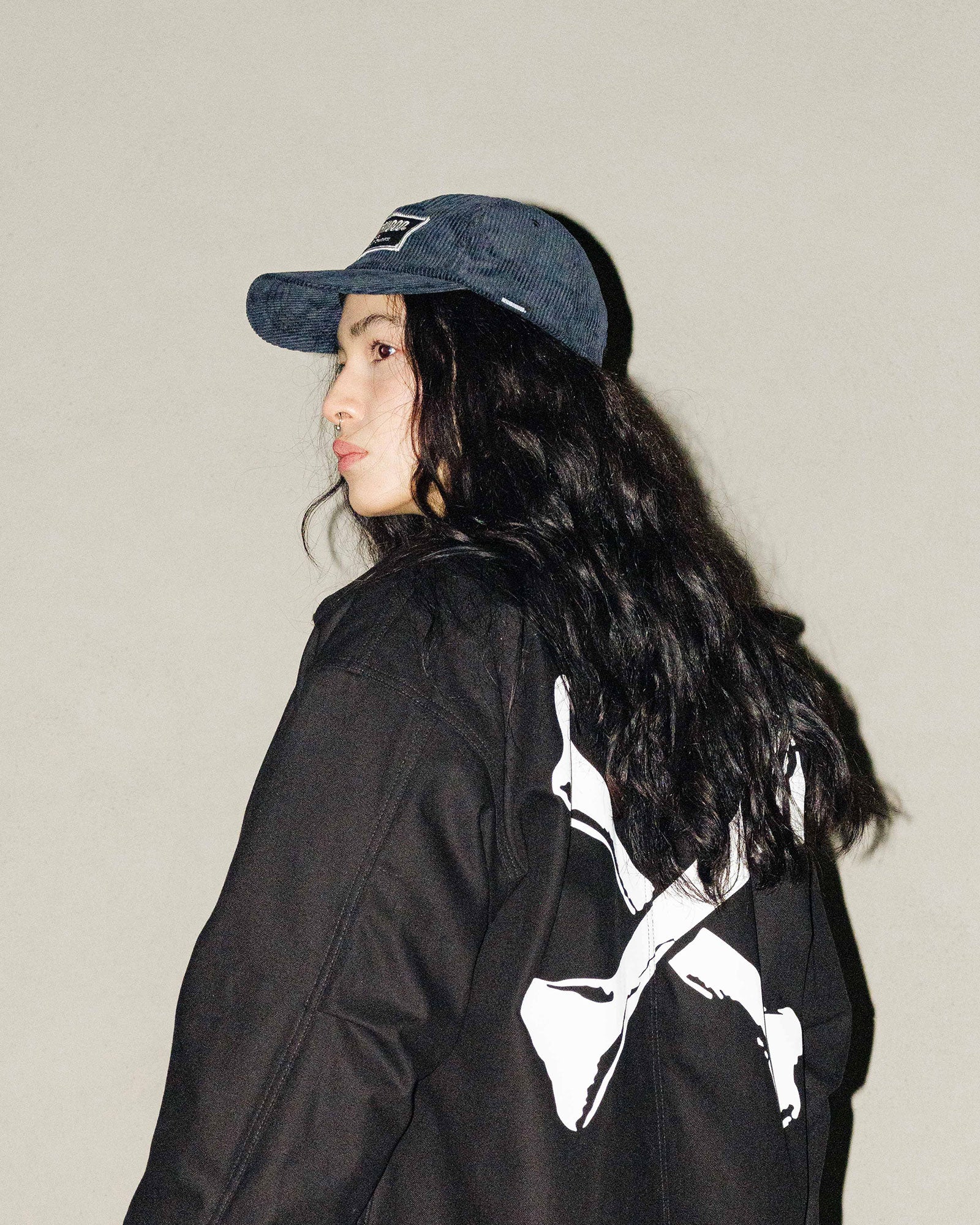 Neighborhood Corduroy Dad Cap 242YGNH-HT04 / Black | OVERKILL