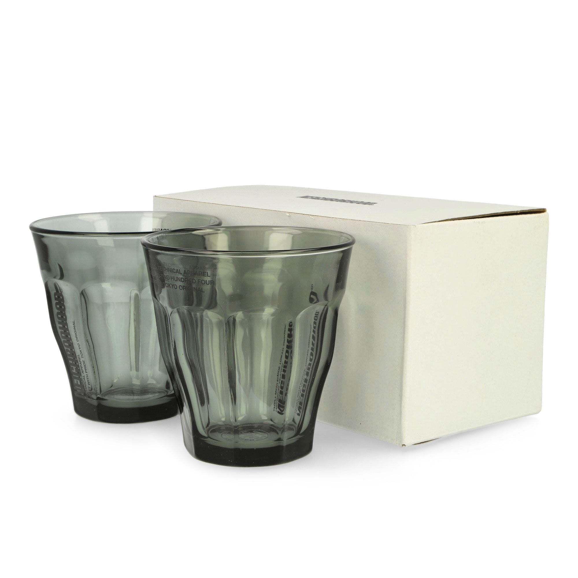 Neighborhood Logo Duralex Glass Set 251OTNH-AC02 / Gray | OVERKILL