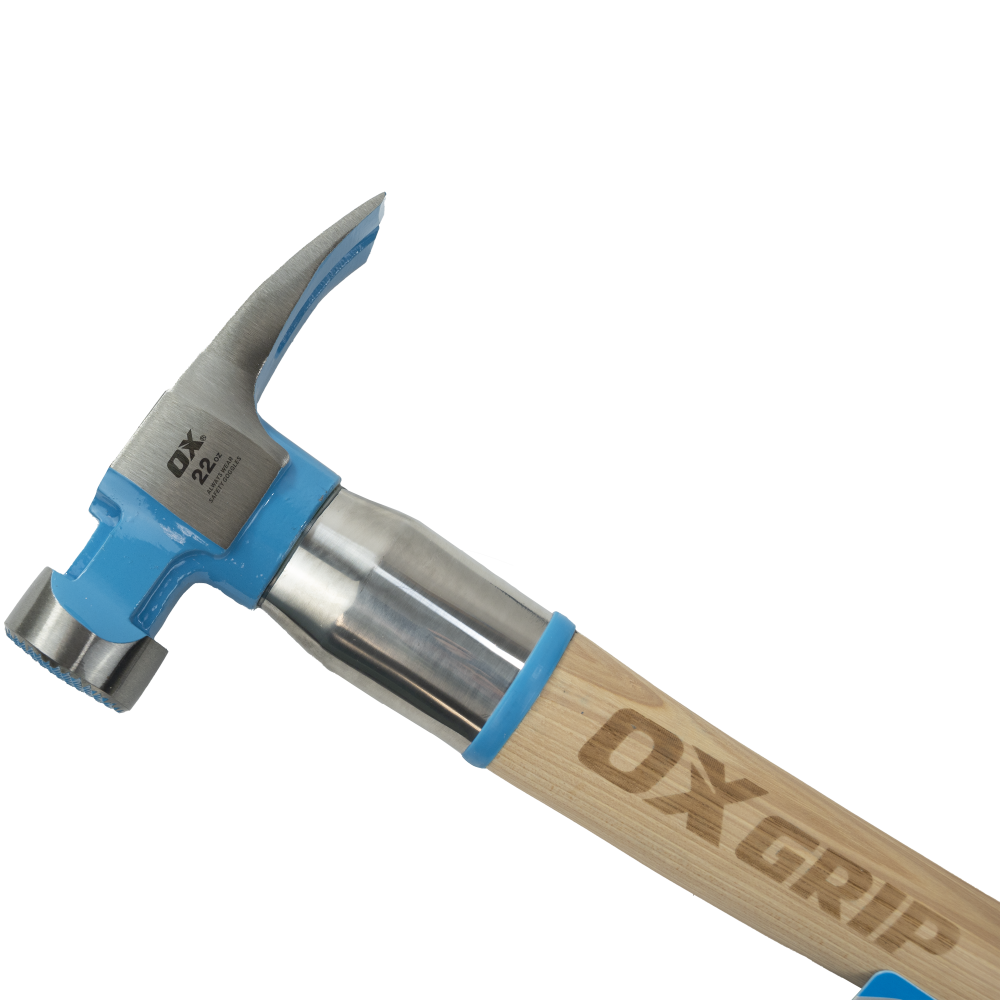 OX Pro 22oz Hickory Hammer | Steel Reinforced - OX Tools USA