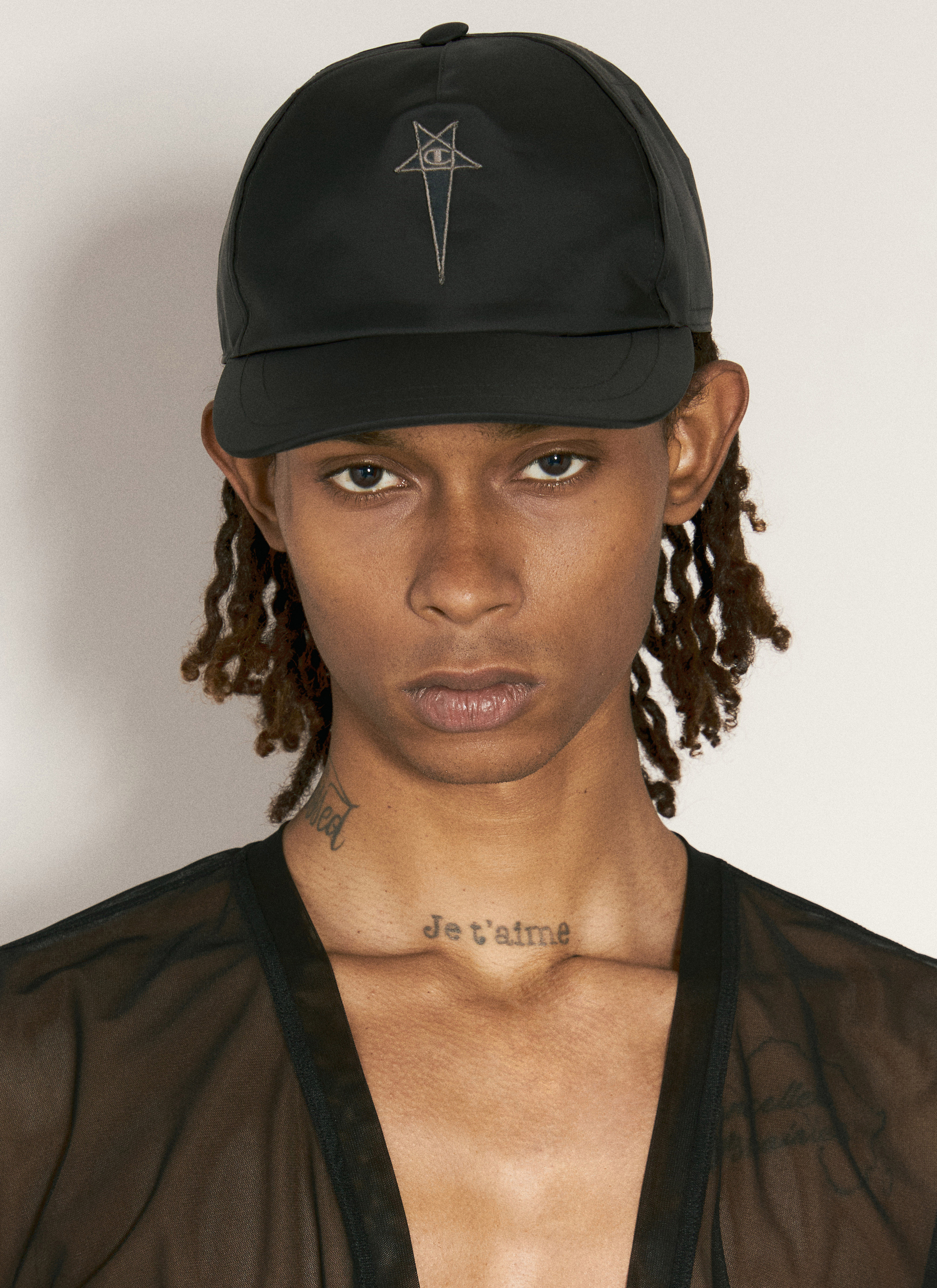 Rick Owens x Champion Men's' Nylon Baseball Cap in Black | LN-CC®