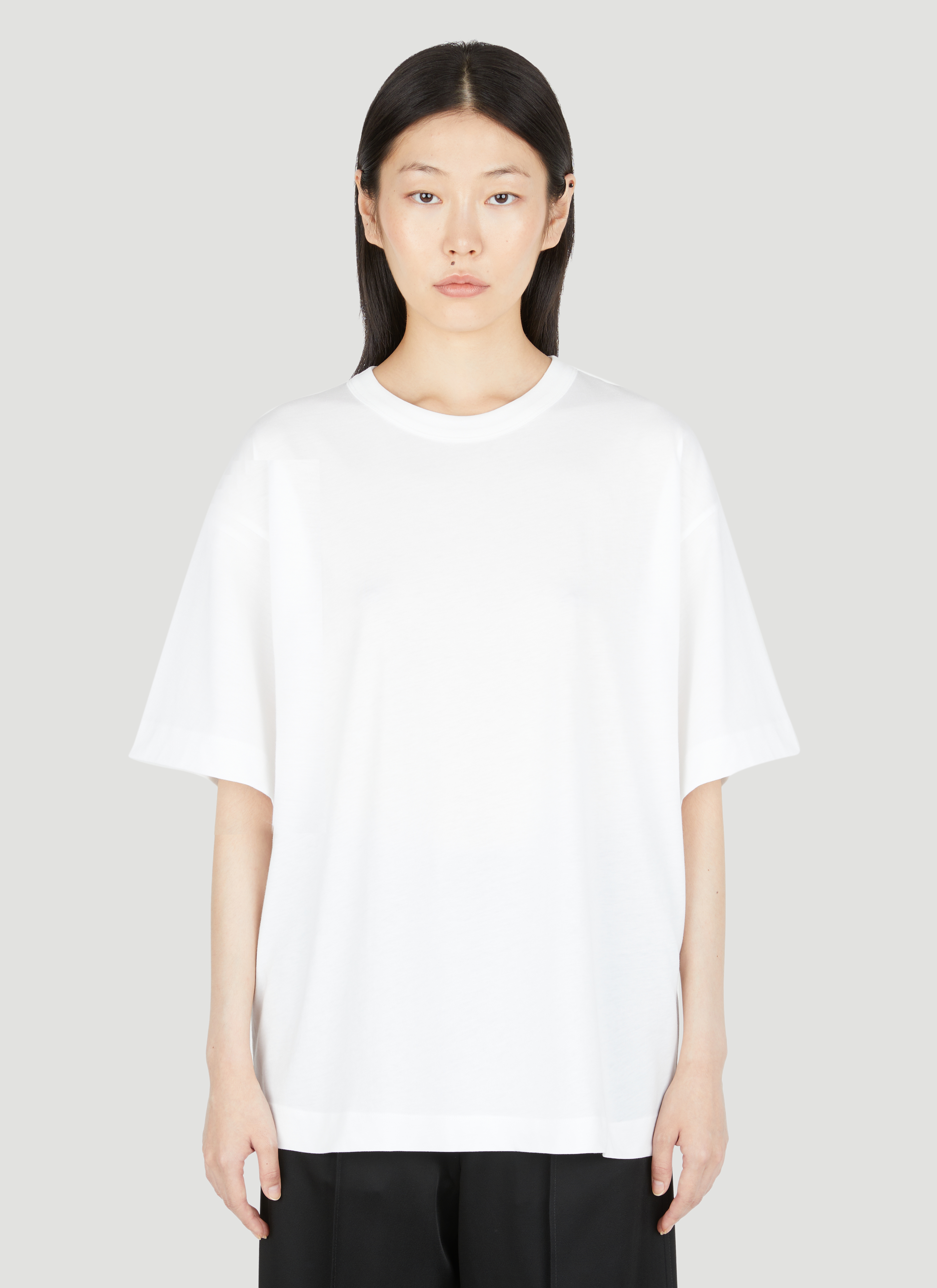 Dries Van Noten Women's' Oversized Cotton T-Shirt in White | LN-CC®