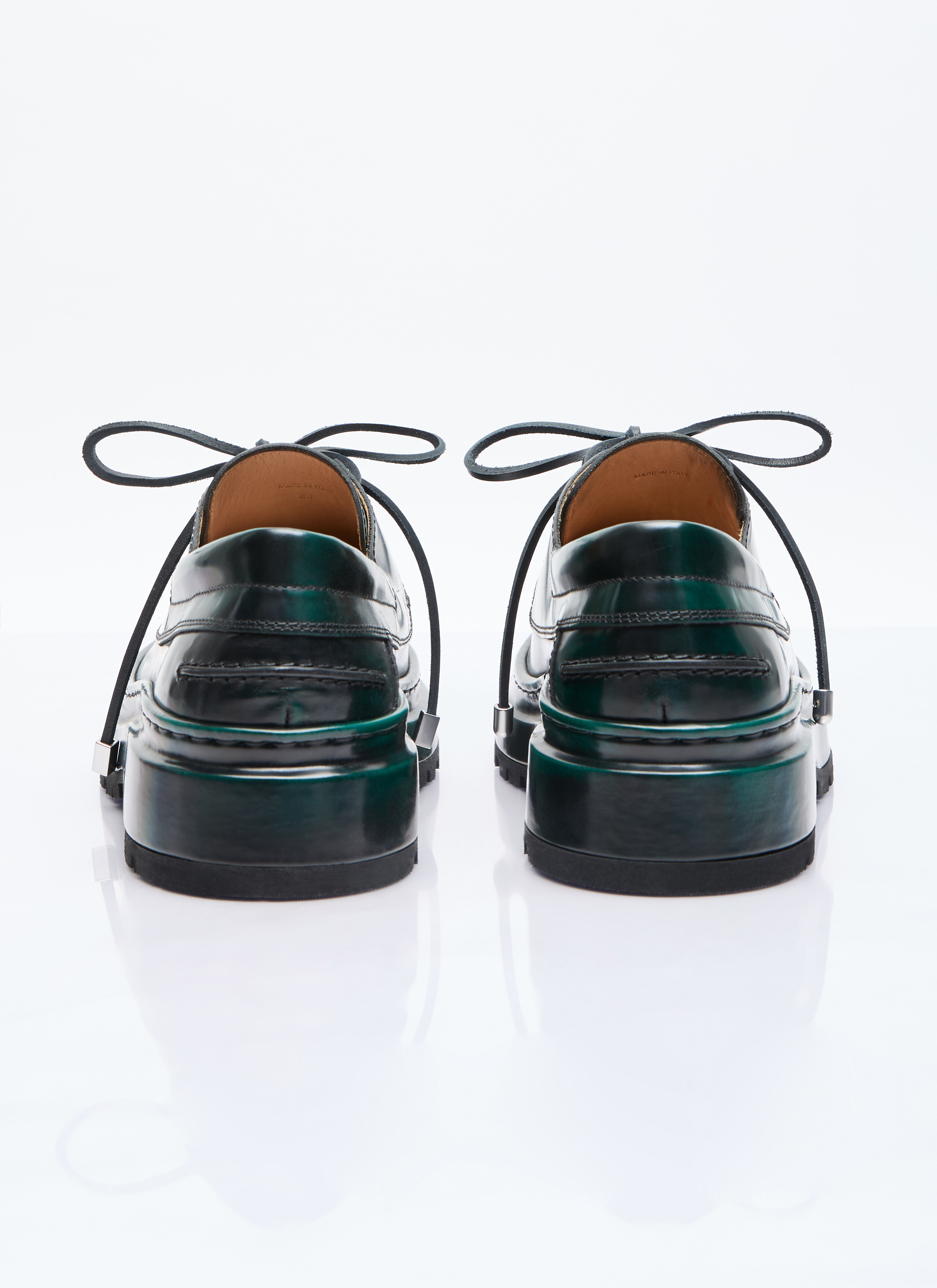 Jacquemus Men's' Les Bateau Pavane Lace-Up Shoes in Green | LN-CC®