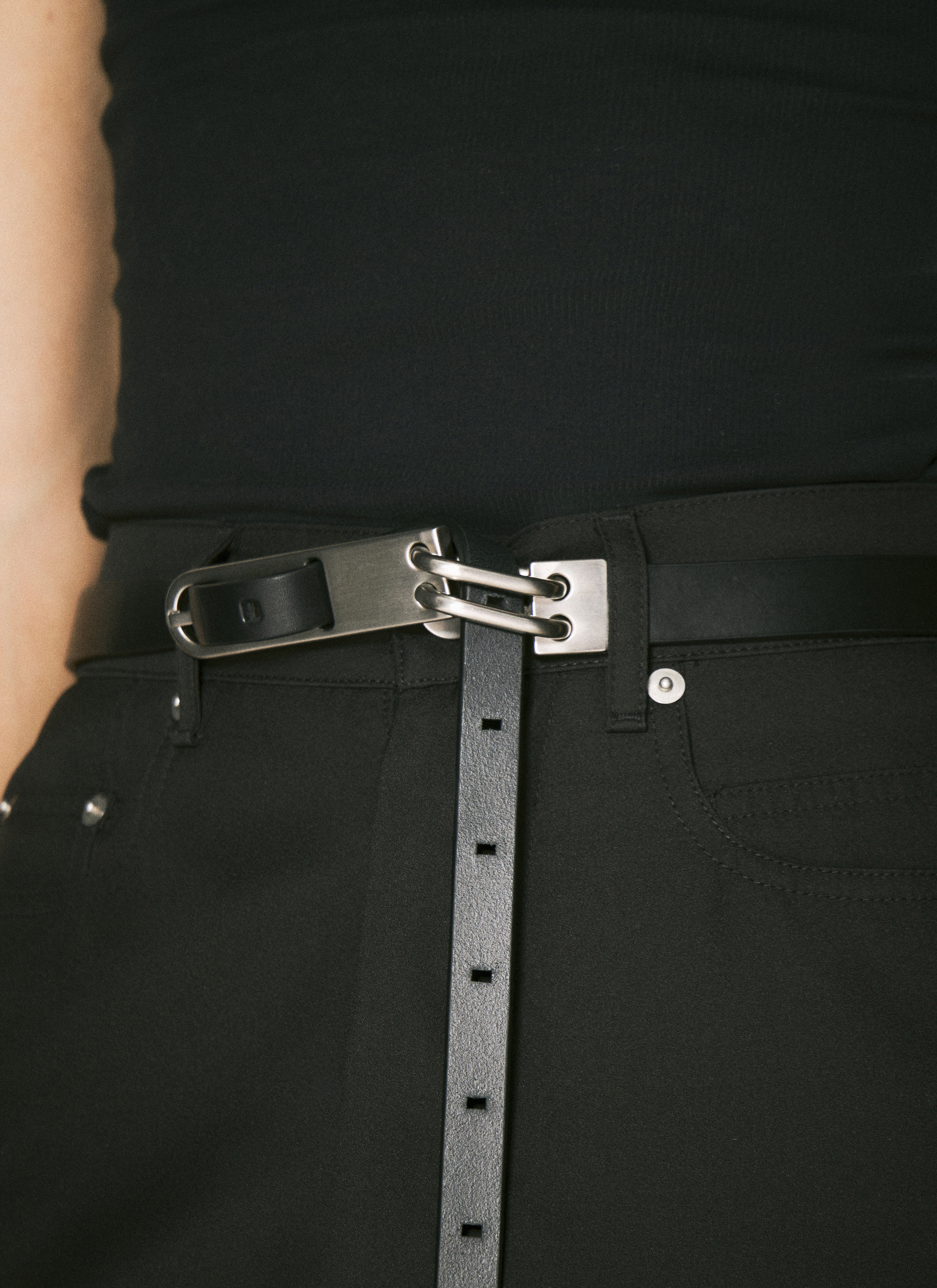 Rick Owens Men's' Tongue Belt in Black | LN-CC®