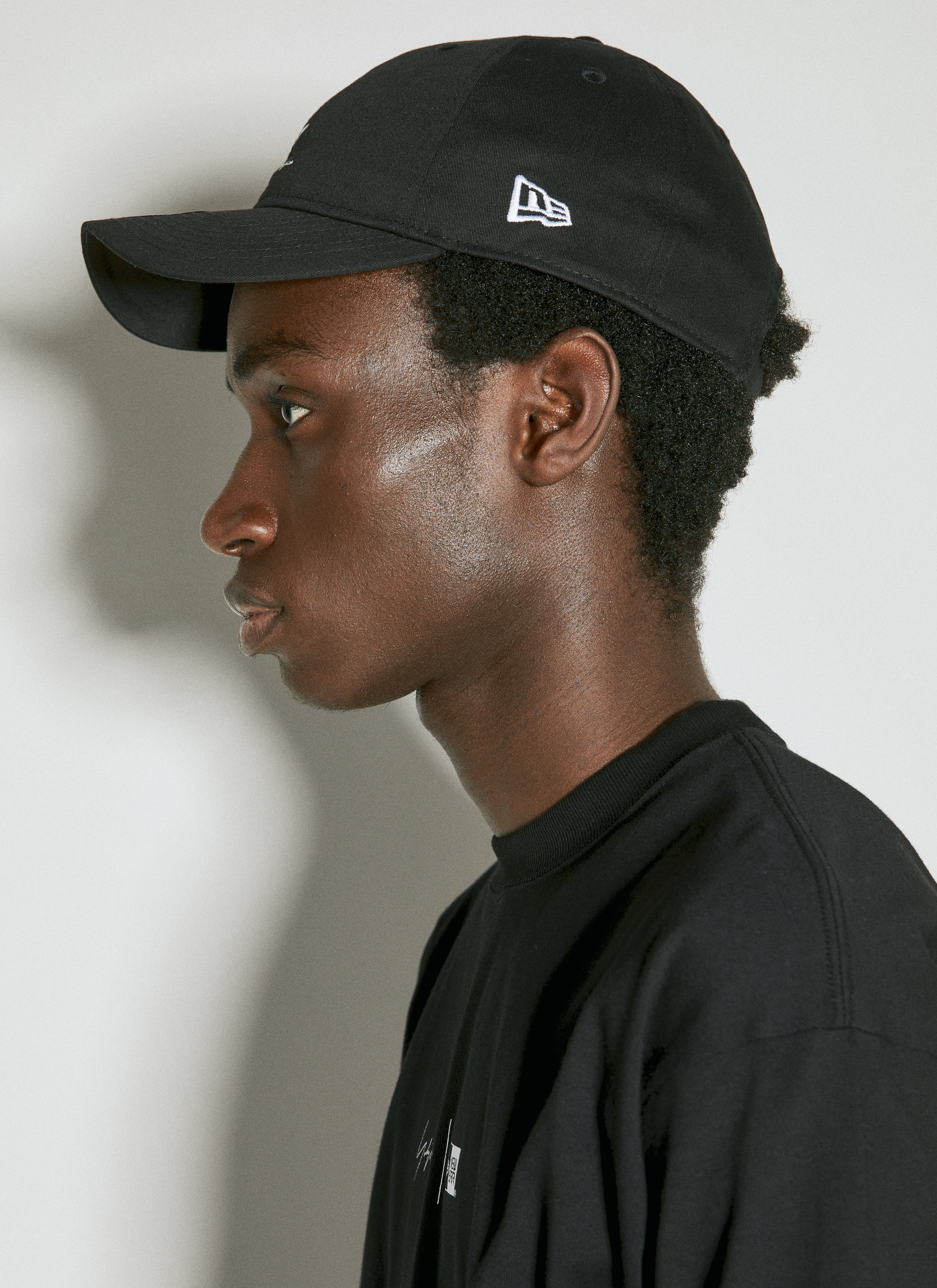 Yohji Yamamoto Men's' x NE Logo Print Baseball Cap in Black | LN-CC®