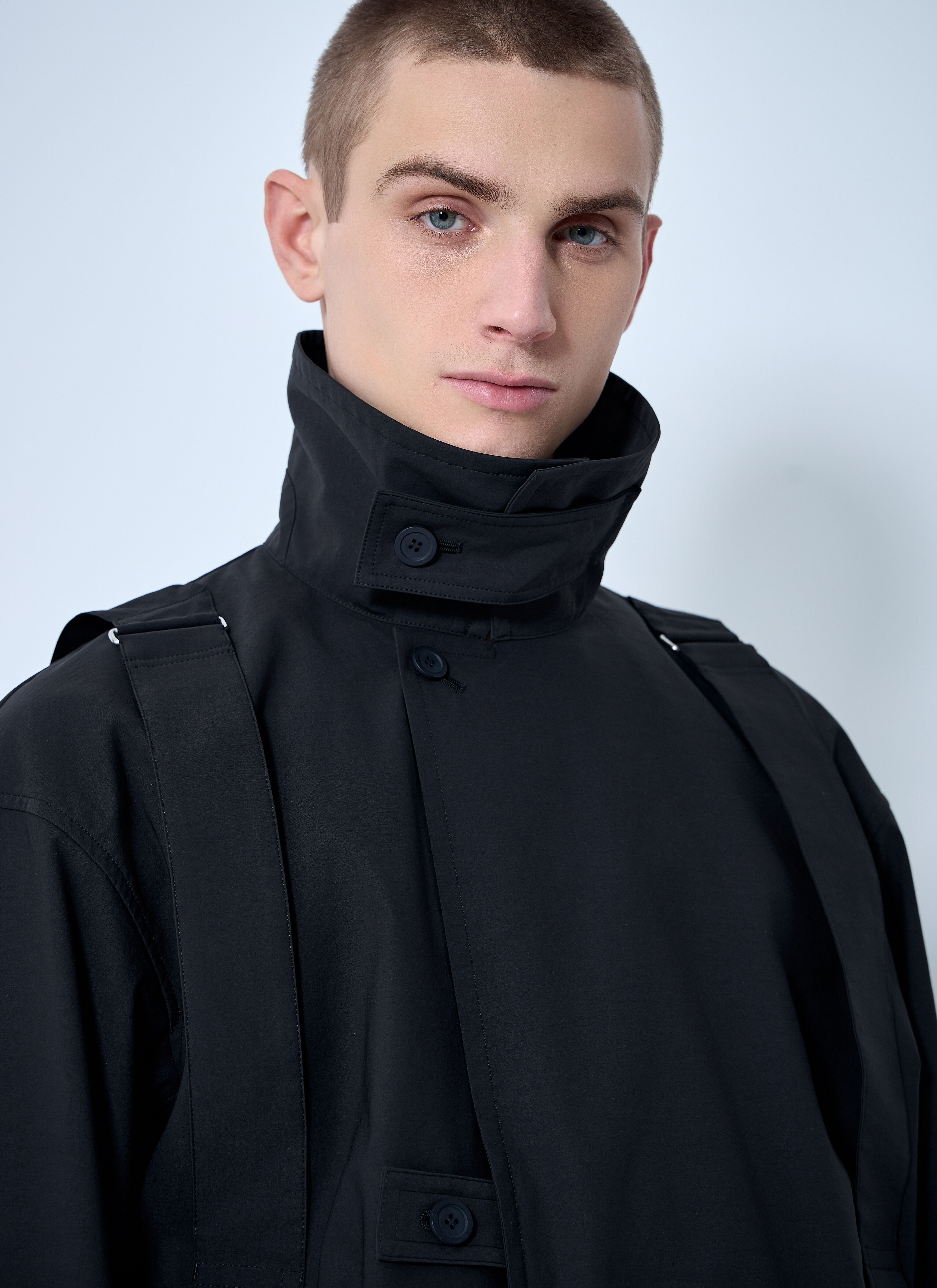 Homme Plissé Issey Miyake Men's' Parachute Jacket in Black | LN-CC®