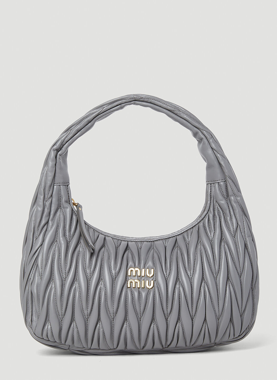 Miu Miu Women's' Wander Matelassé Hobo Bag in Grey | LN-CC®