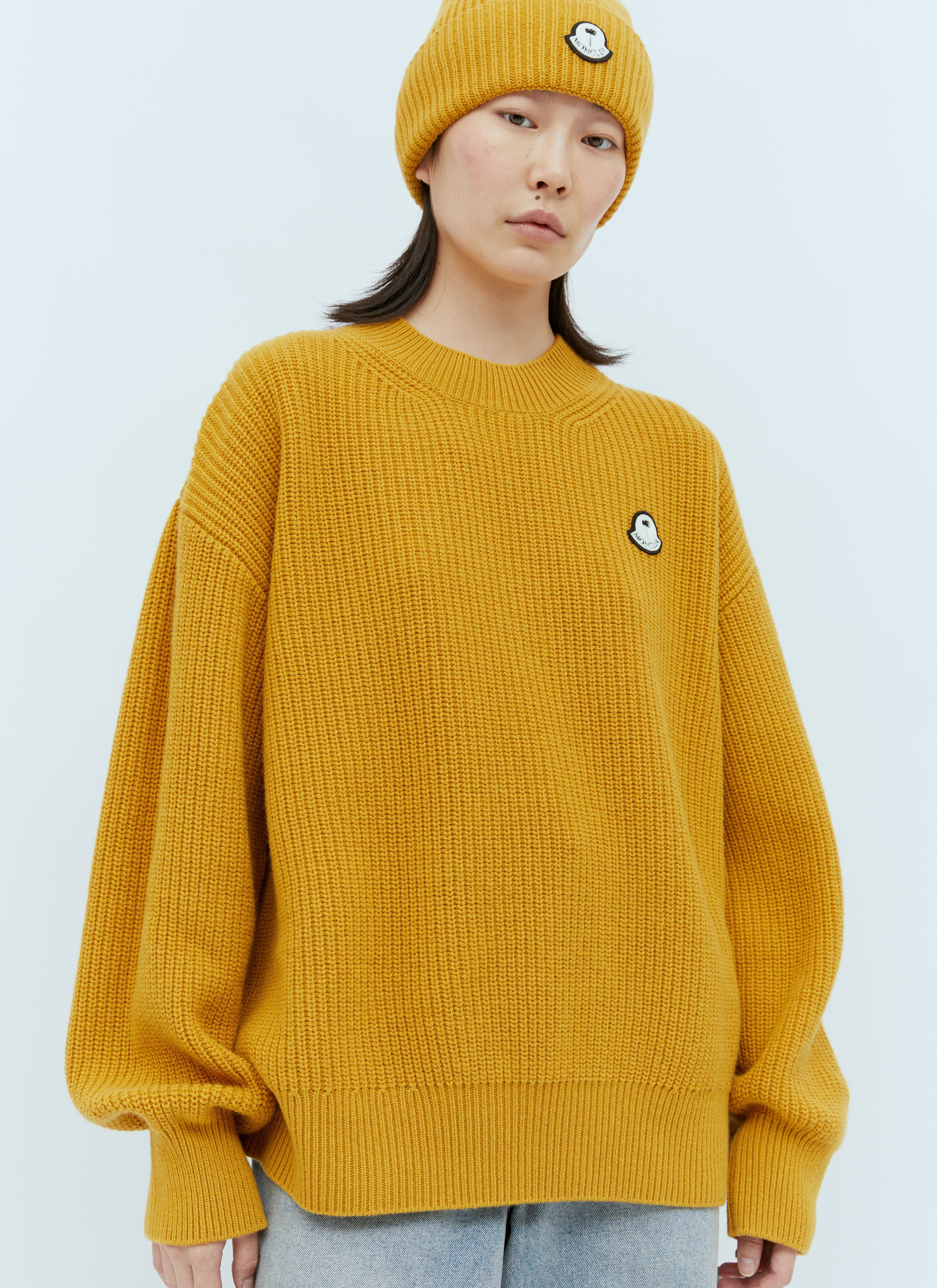 Moncler x Palm Angels レディース ロゴパッチウールセーター の