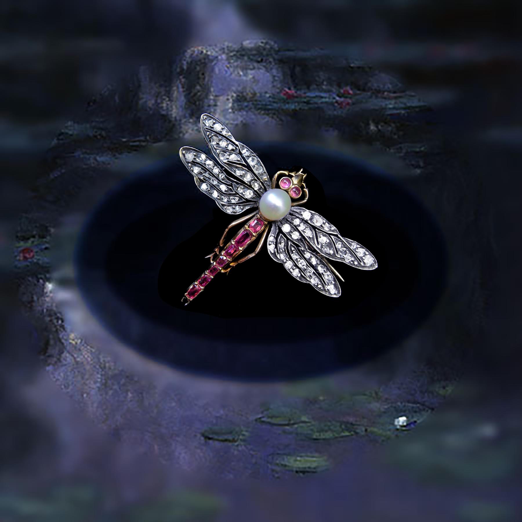 リヴェリュール 蜻蛉アンティークブローチ | ルーヴルアンティーク