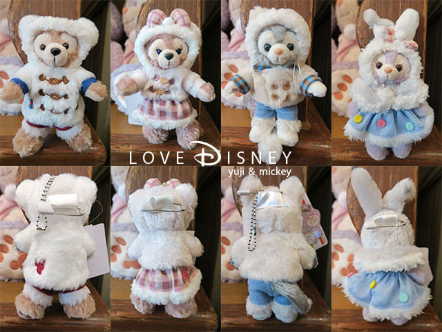 ダッフィー ウィンターホリデー☆ステラルー ぬいぐるみバッジ