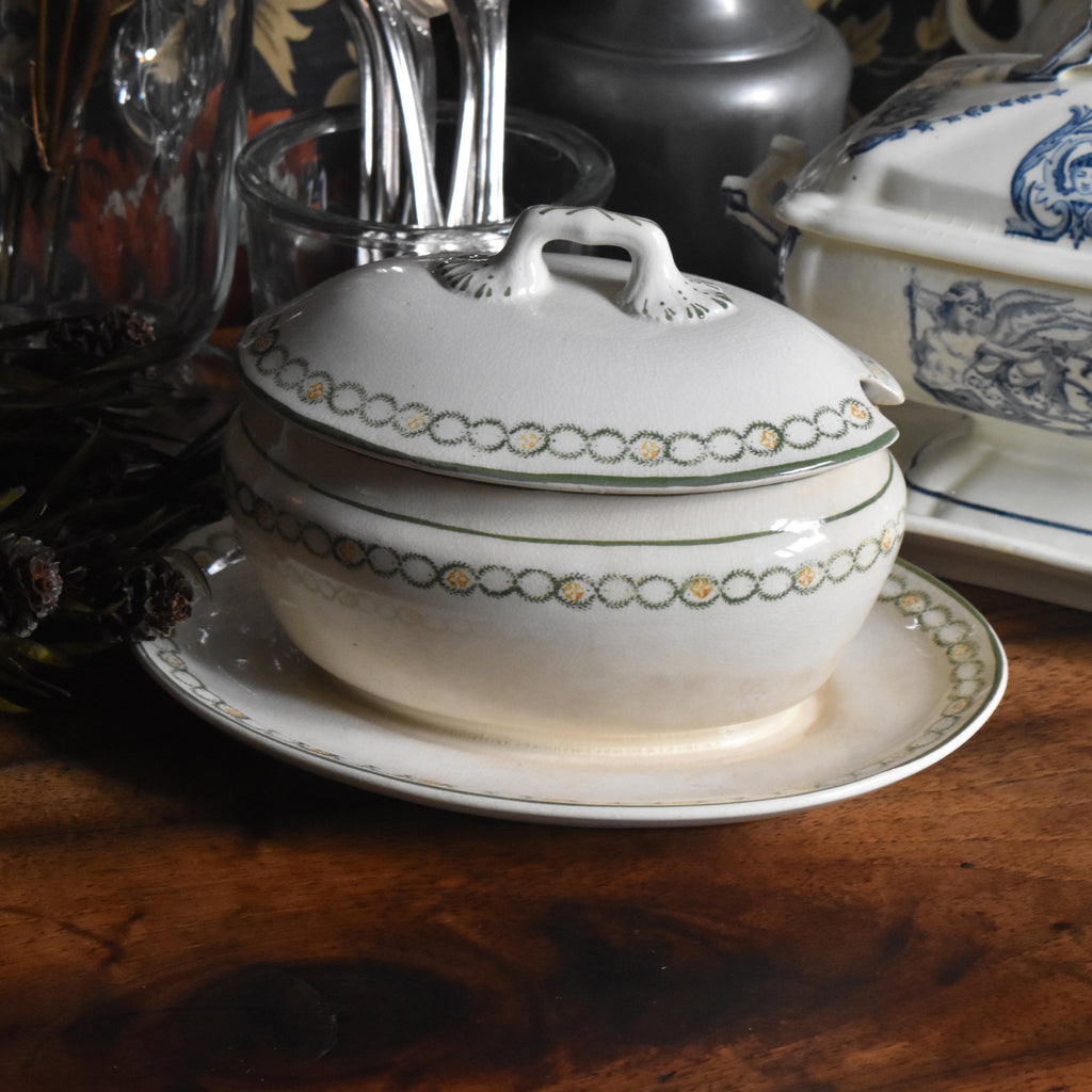 アンティークソーシエール 蓋付き ロンウイー — Loane Interior