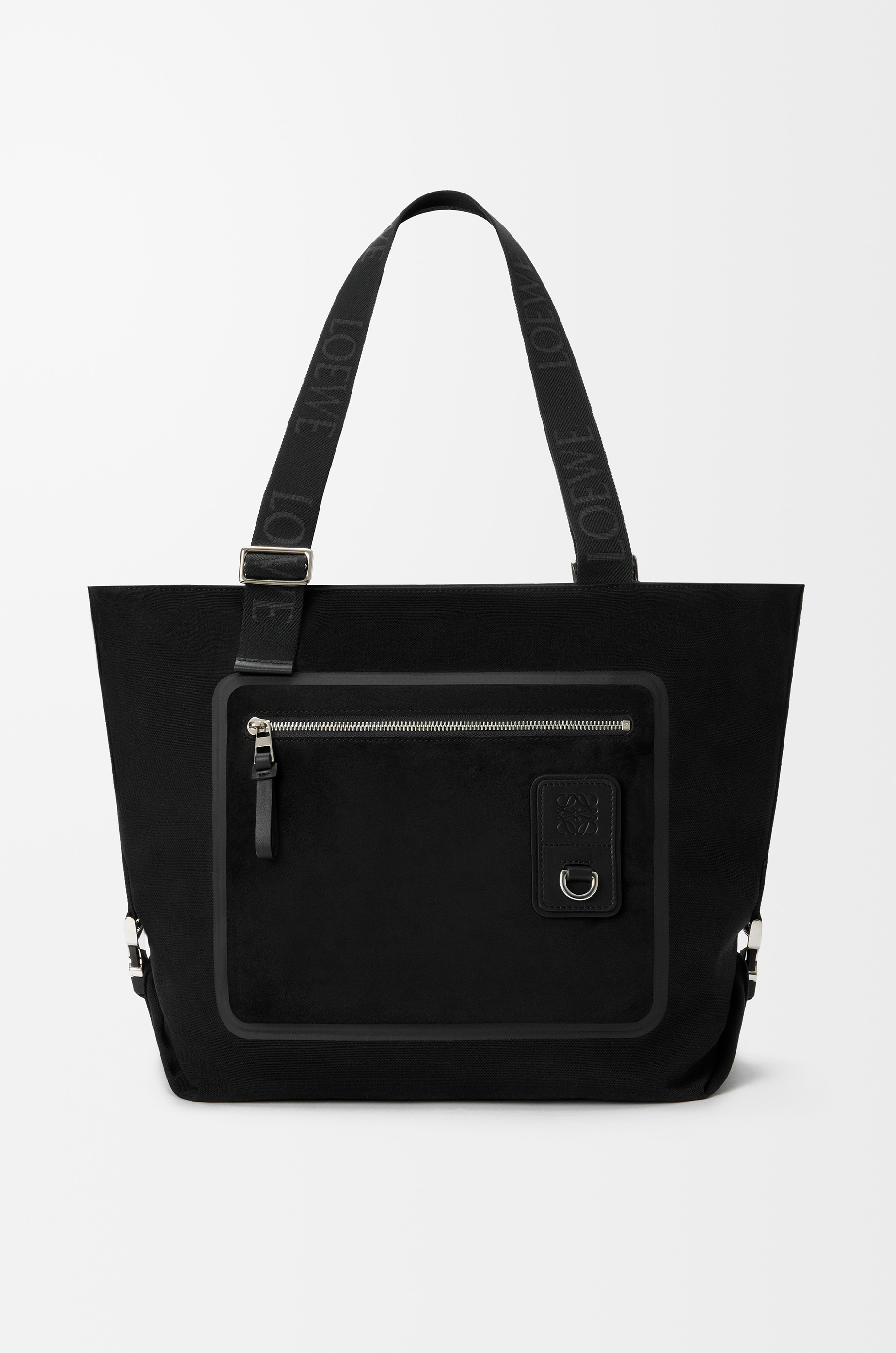 フレックス ジップ トートバッグ（キャンバス&スエード） ブラック