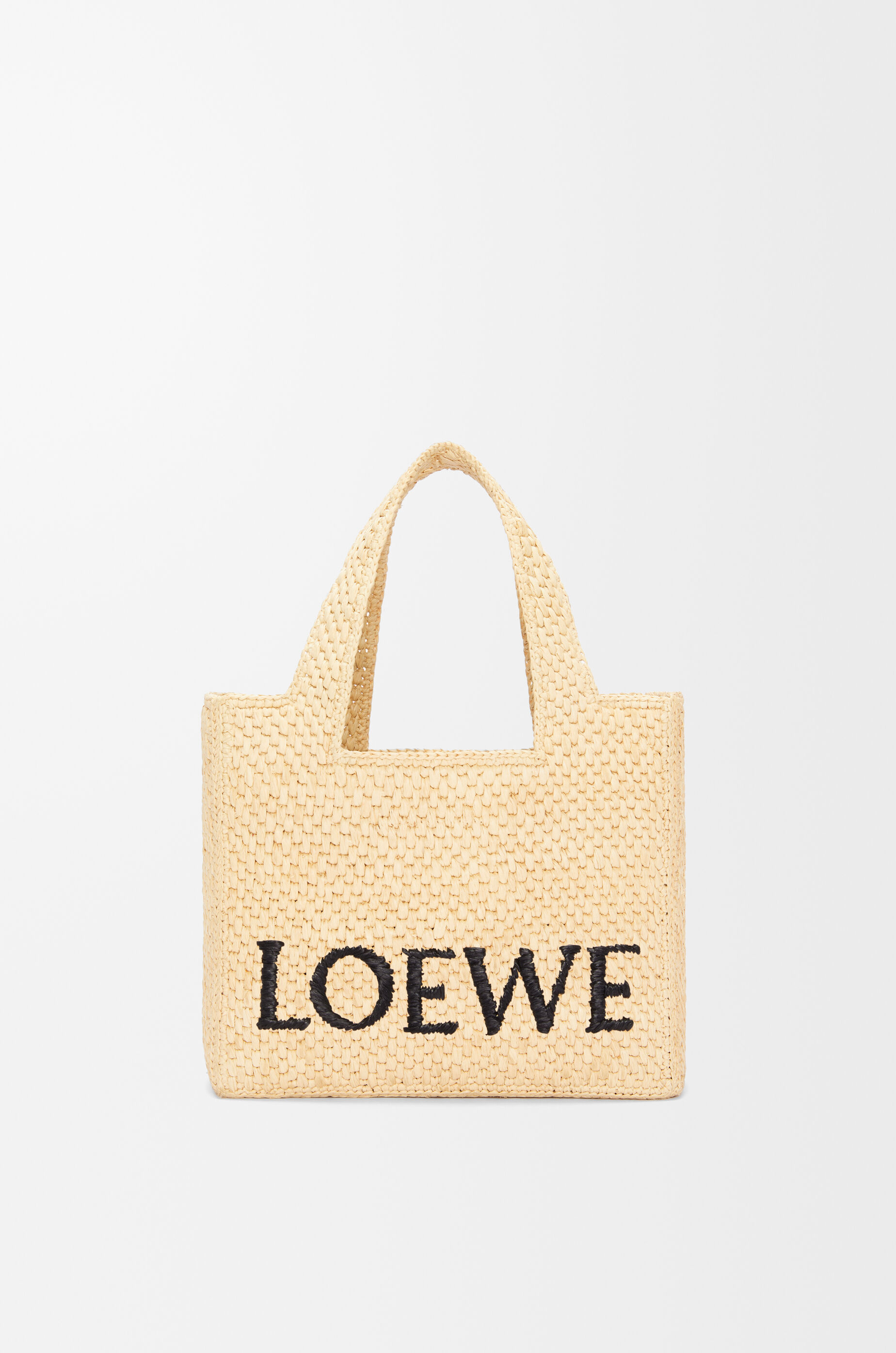 ロエベフォント トート スモール（ラフィア） ベージュ - LOEWE Japan