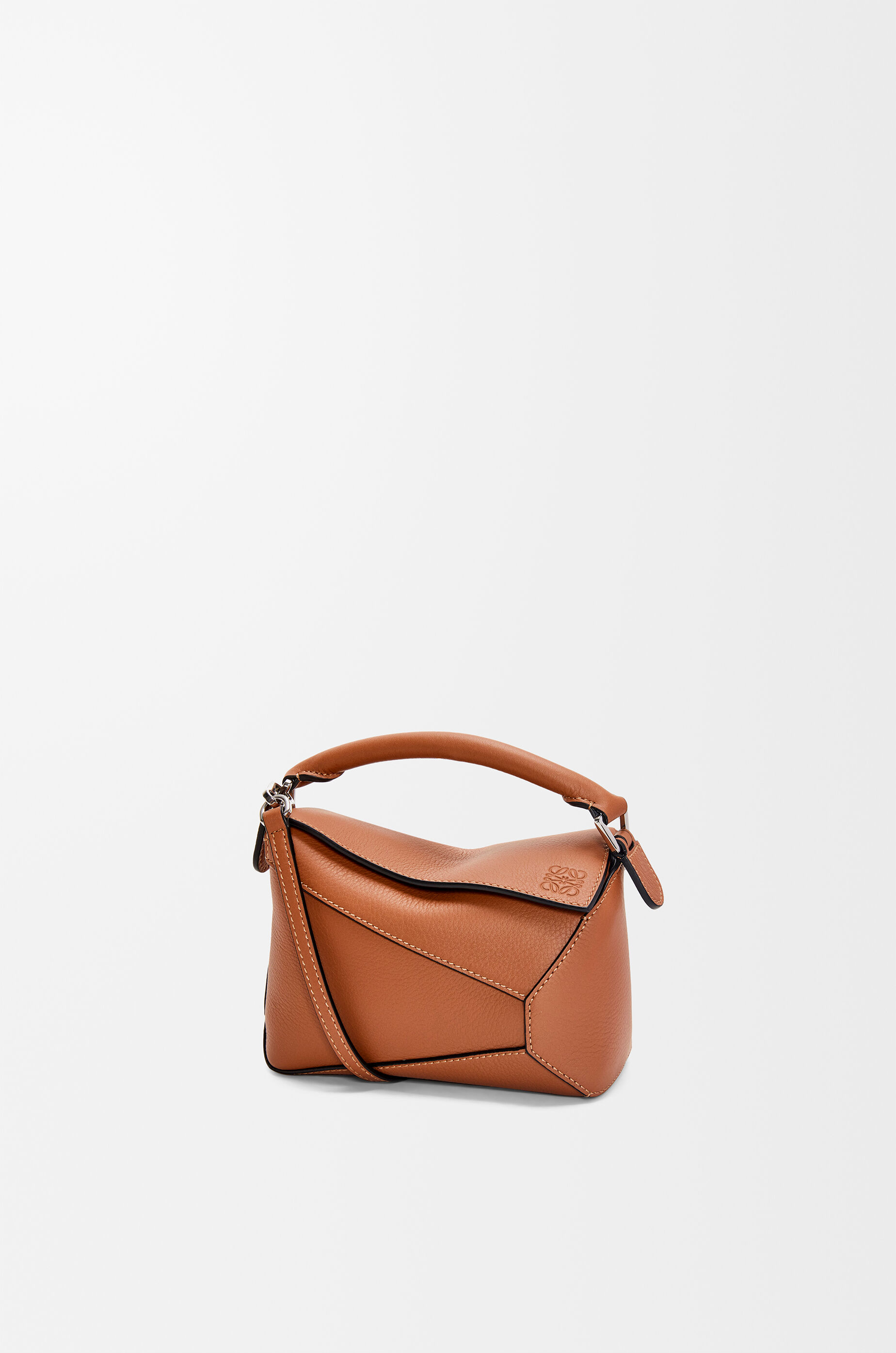 Mini Puzzle Edge bag in classic calfskin Brown - LOEWE USA