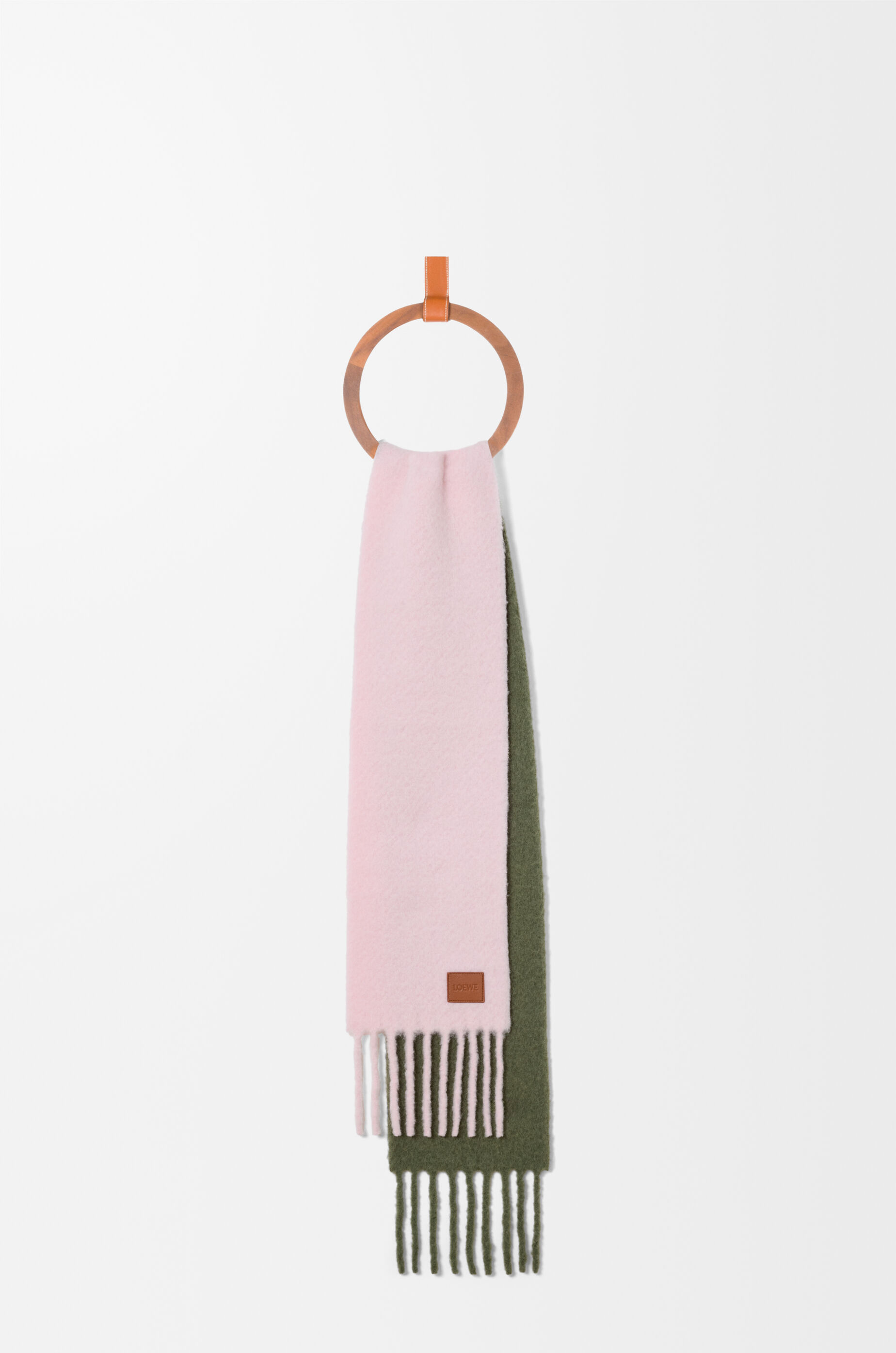Scarf in alpaca and wool blend Pink - LOEWE