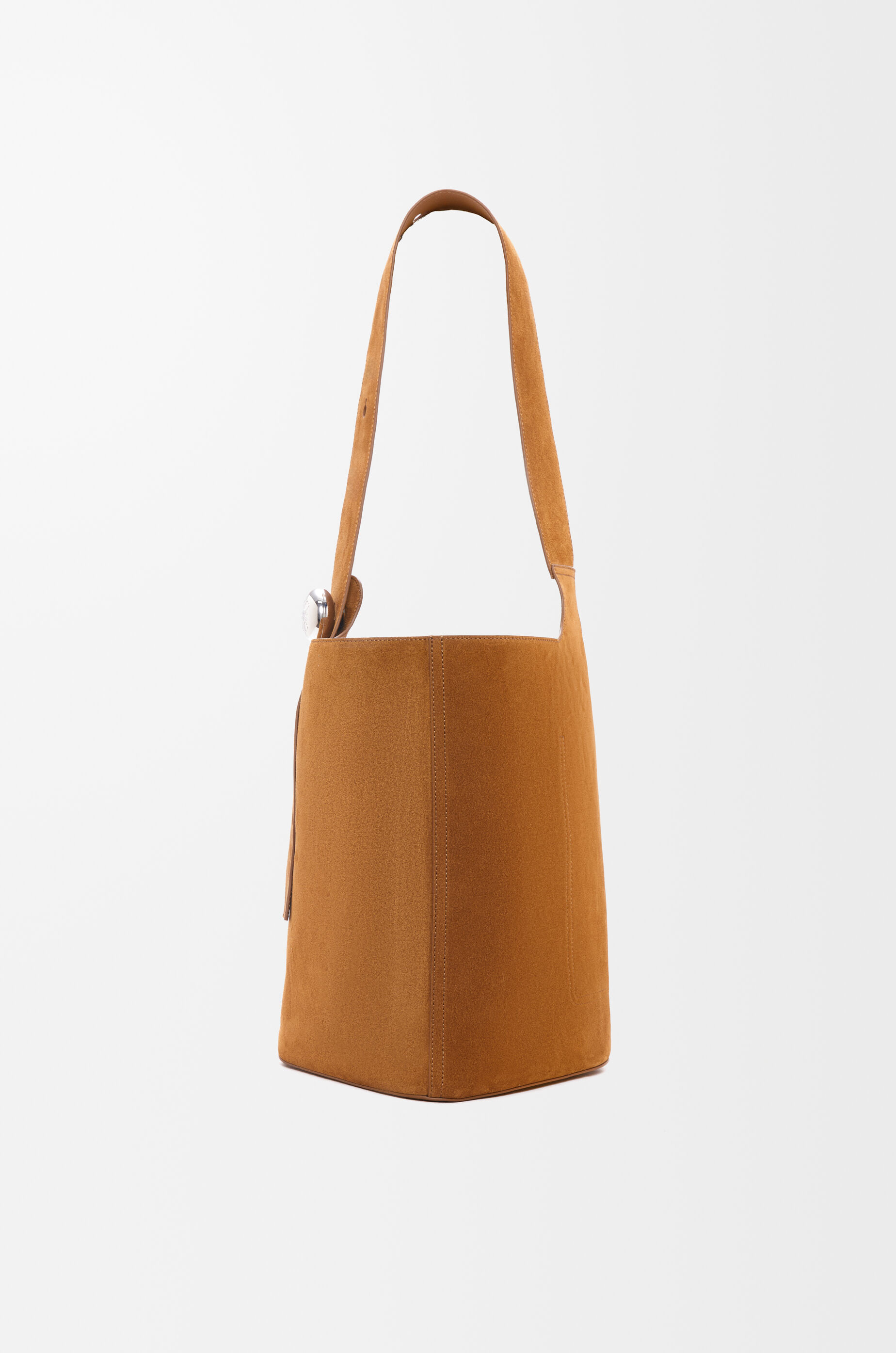 ペブル バケットバッグ ラージ（スエードカーフ） ブラウン - LOEWE