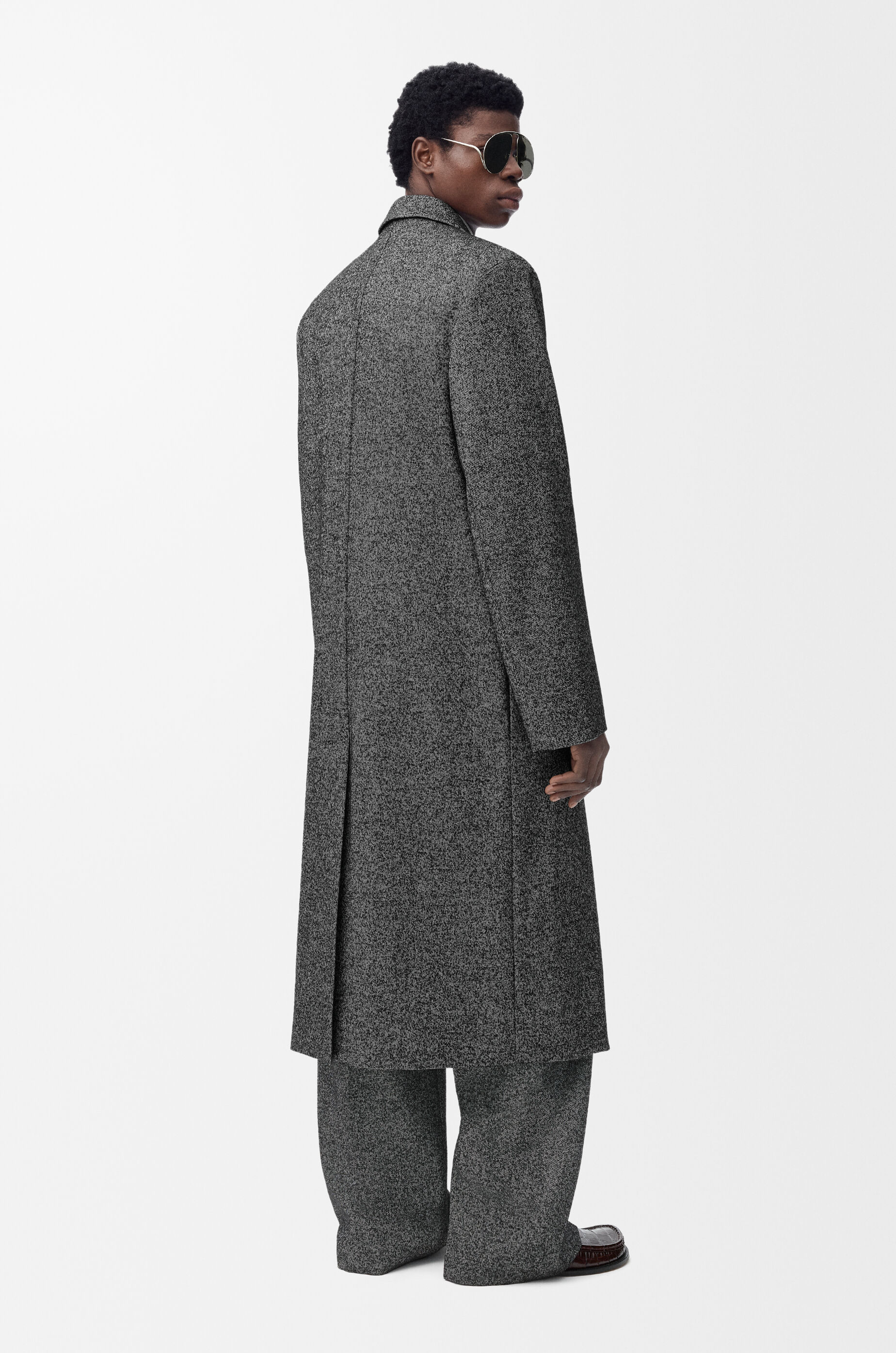 ダブルブレスト コート（ウールブレンド） ブラック - LOEWE Japan