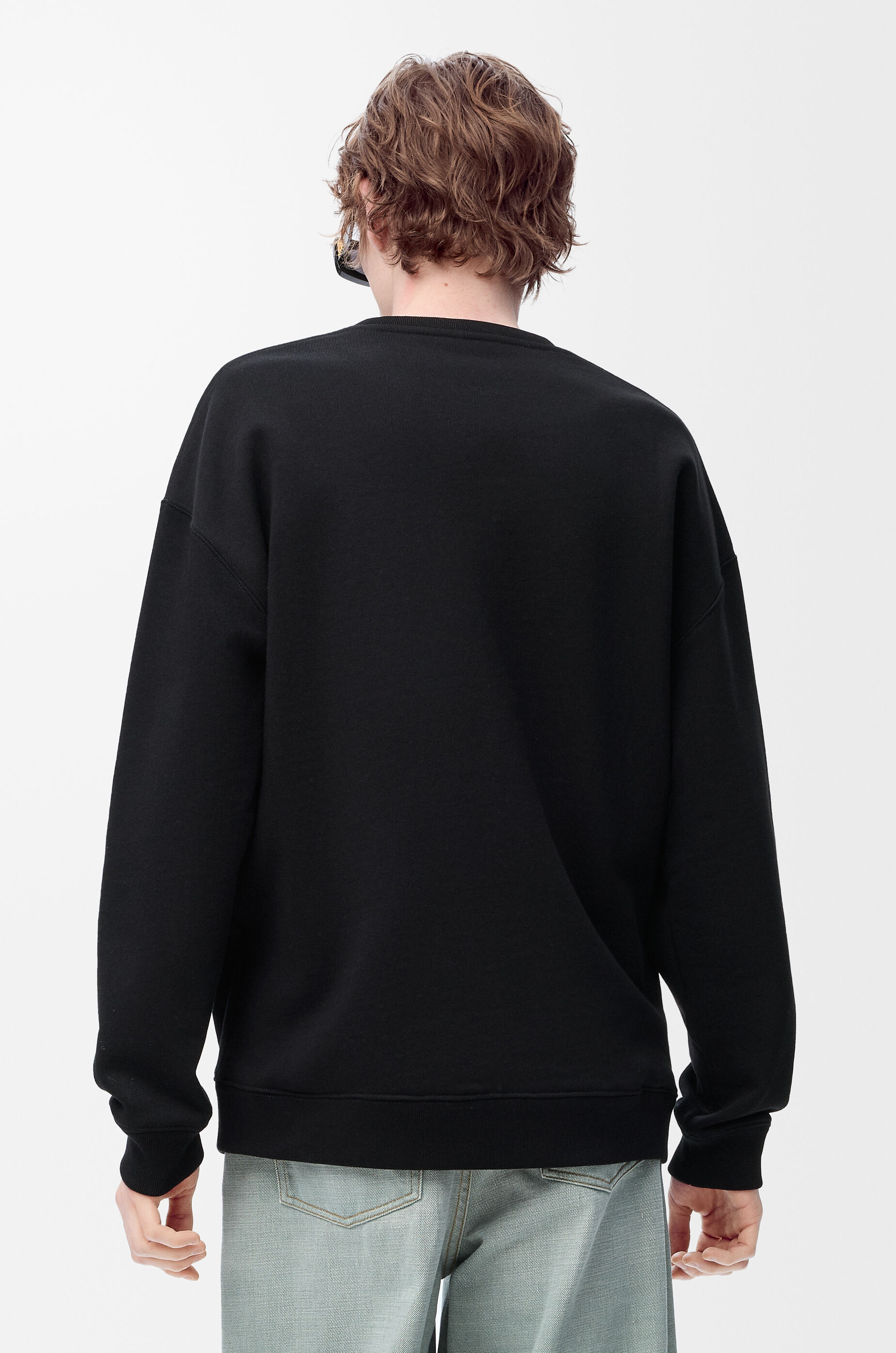 Regular fit sweatshirt in cotton Black - LOEWE USA Official Website