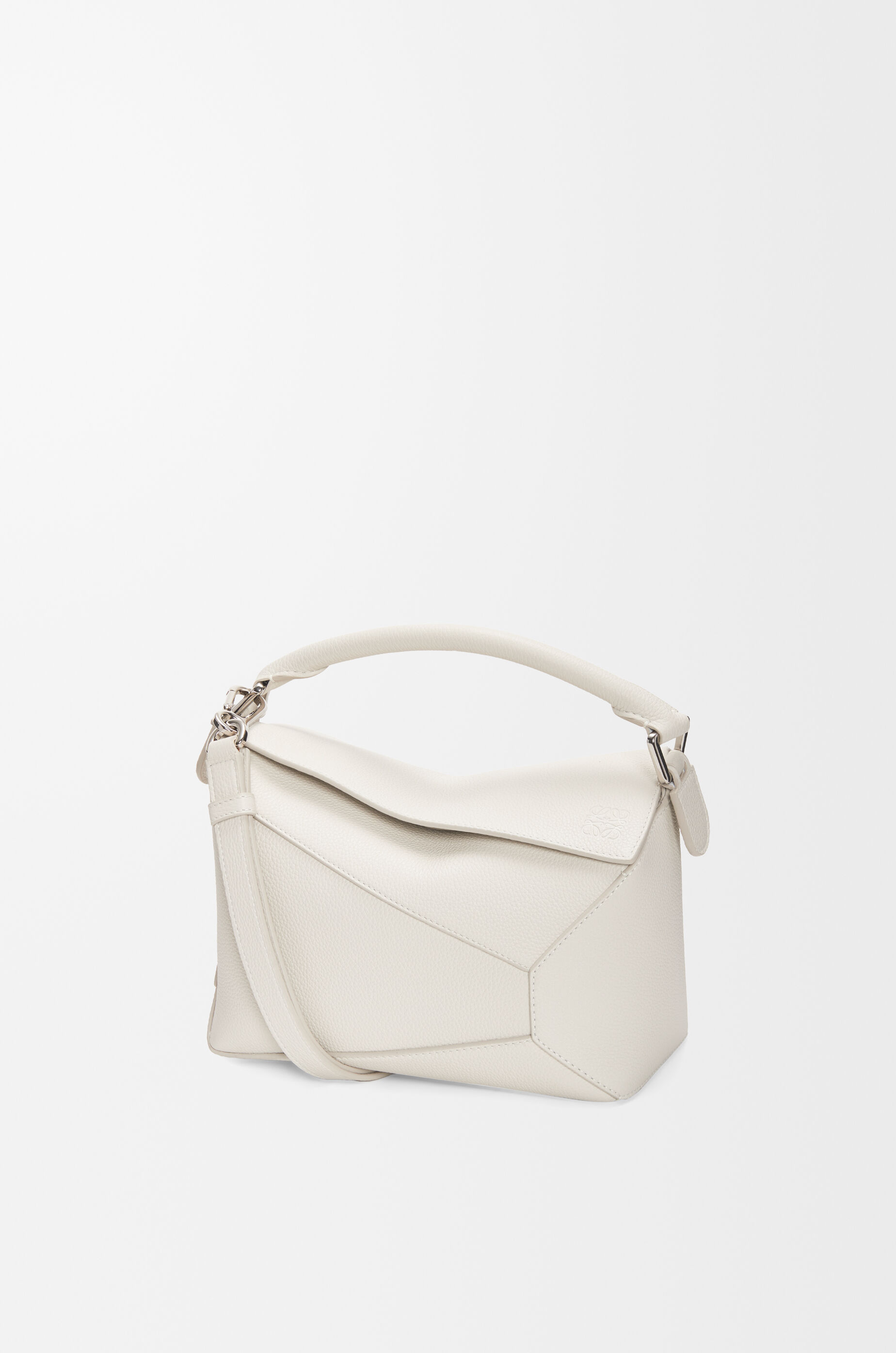 Small Puzzle Edge bag in soft grained calfskin White - LOEWE