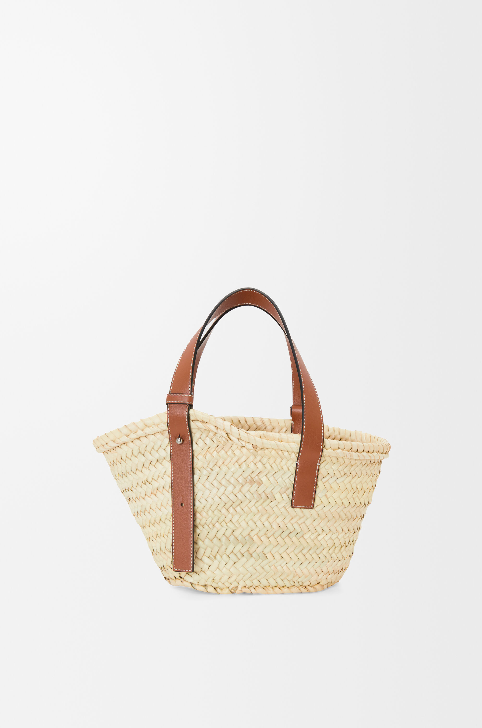バスケットバッグ スモール（ヤシの葉&カーフ） ベージュ - LOEWE