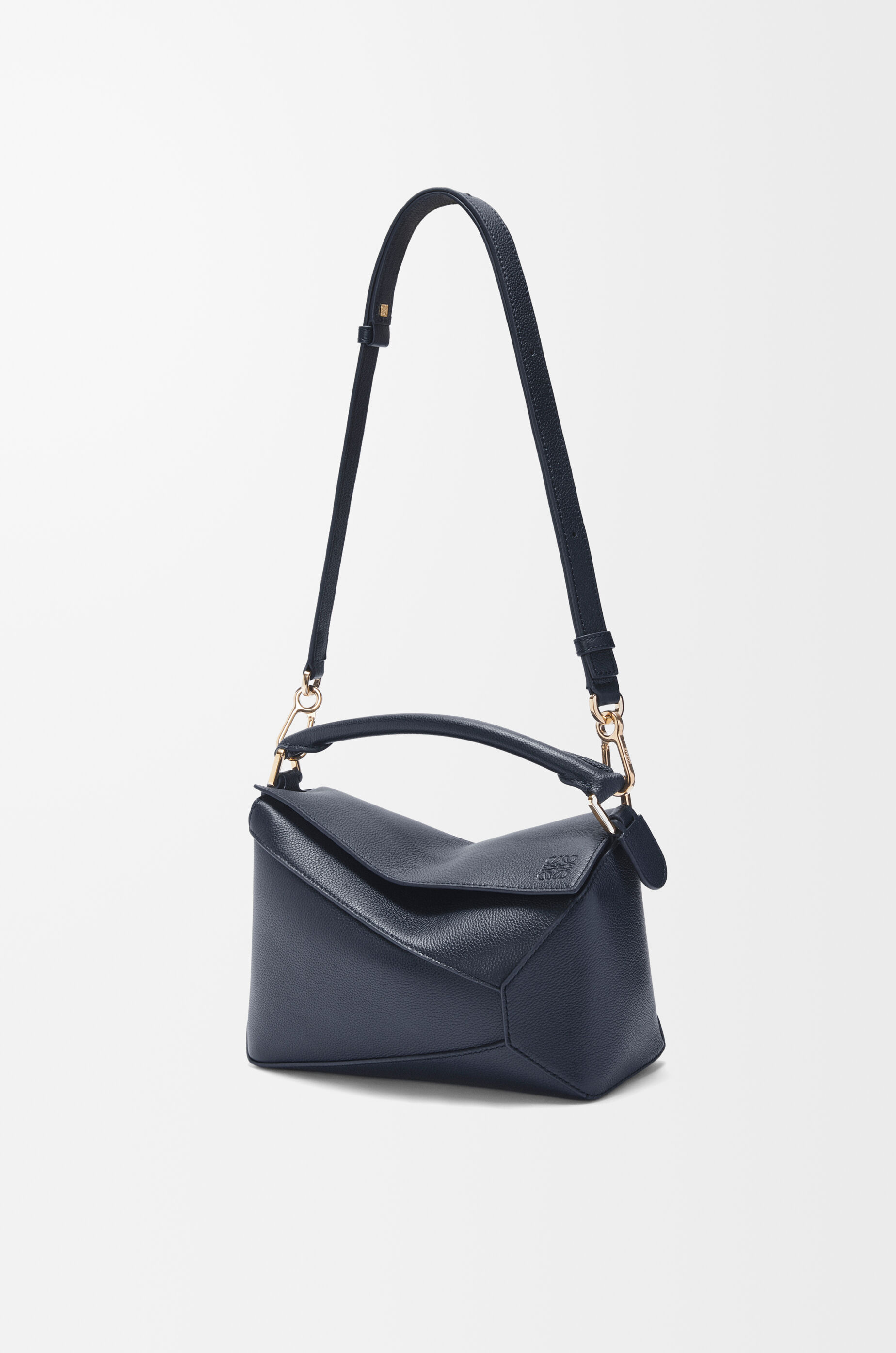 Small Puzzle Edge bag in soft grained calfskin Blue - LOEWE USA