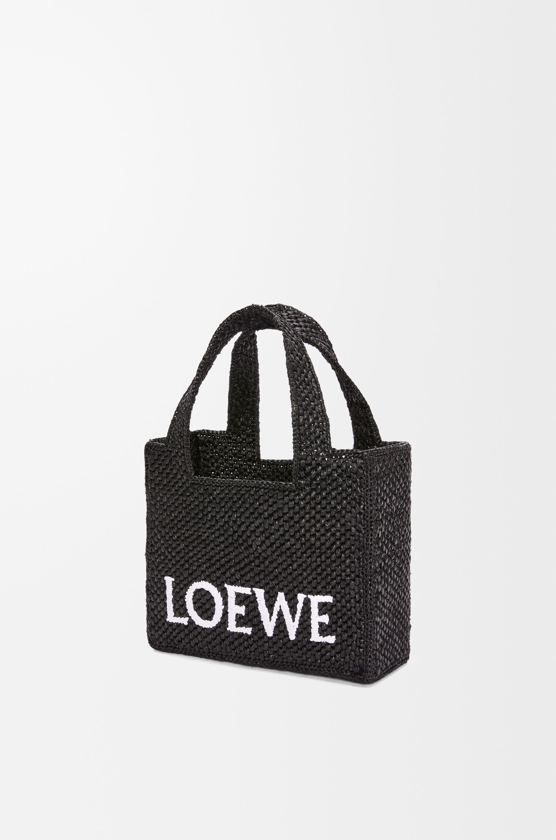 ロエベ フォント トート ミニ（ラフィア） ブラック - LOEWE Japan