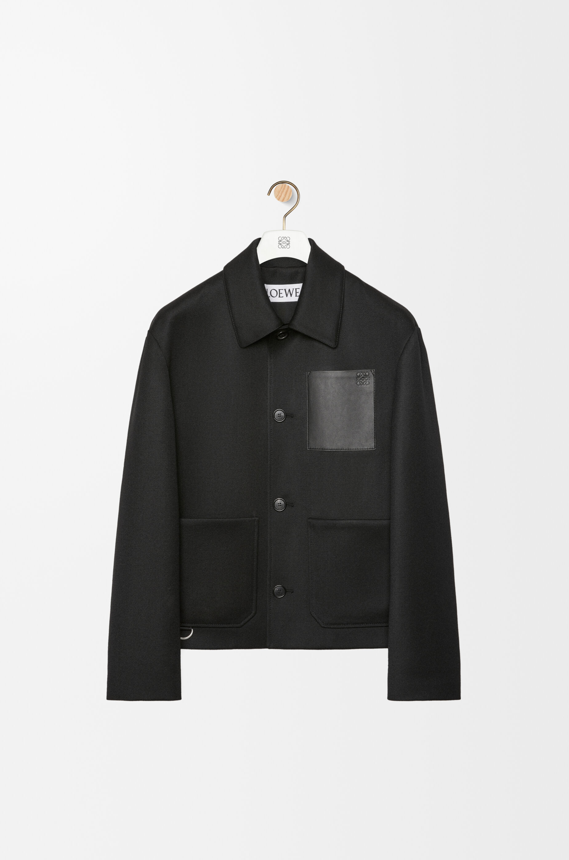 Workwear jacket in wool and cashmere Black - LOEWE