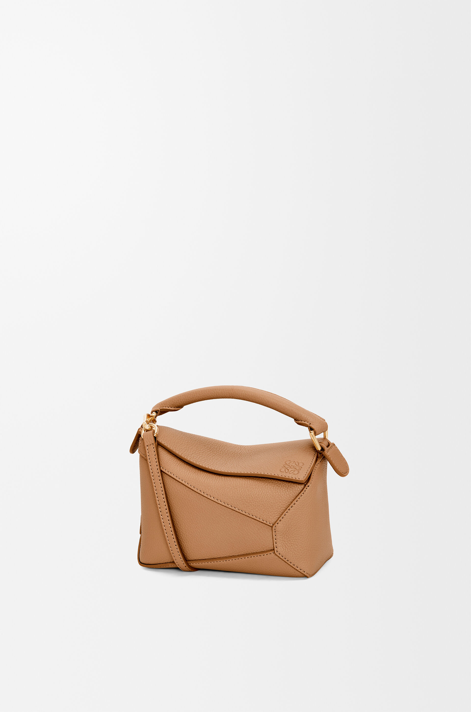 Mini Puzzle Edge bag in soft grained calfskin Brown - LOEWE USA