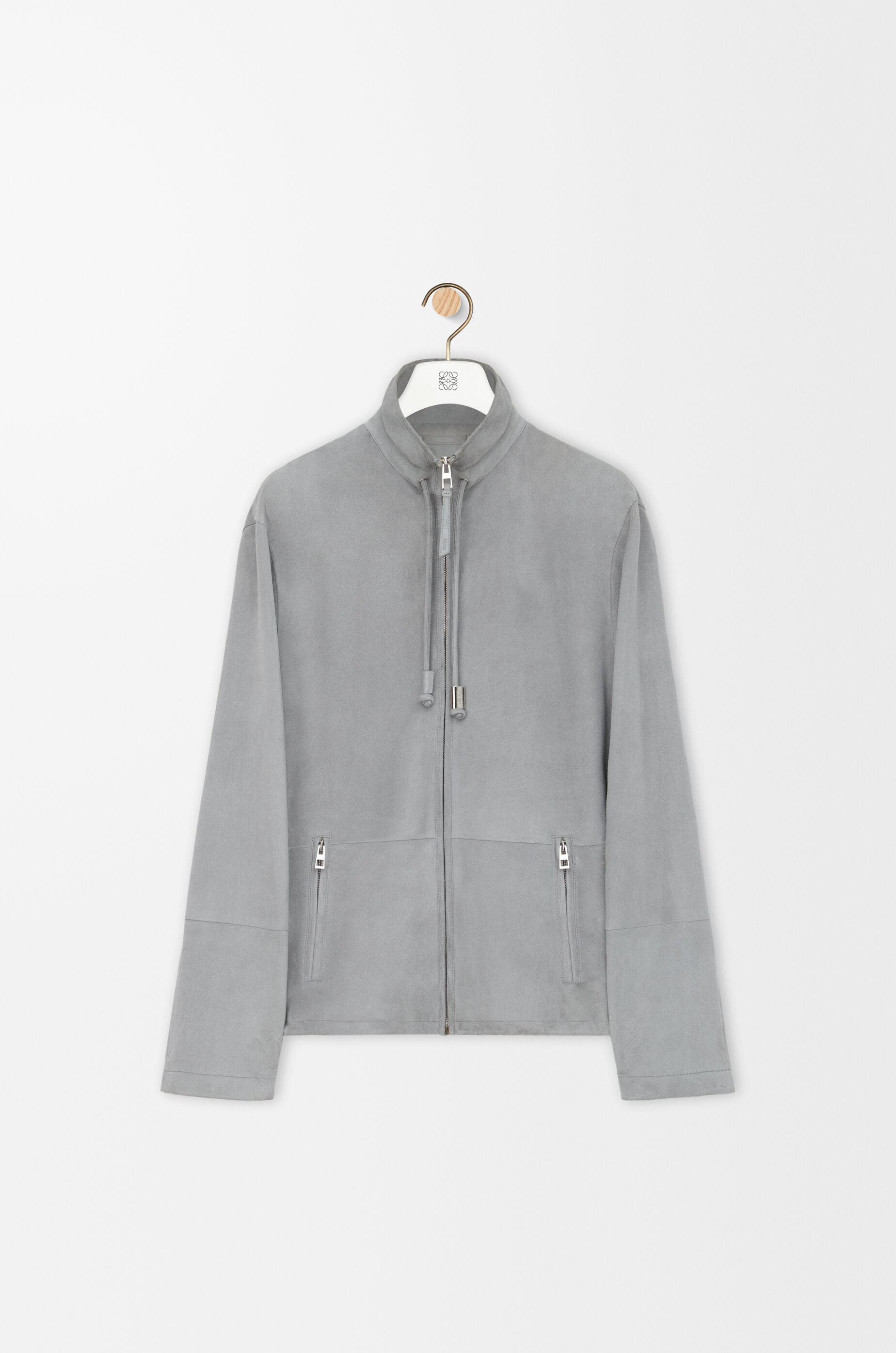 ジップアップ ジャケット（スエードラム） グレー - LOEWE Japan