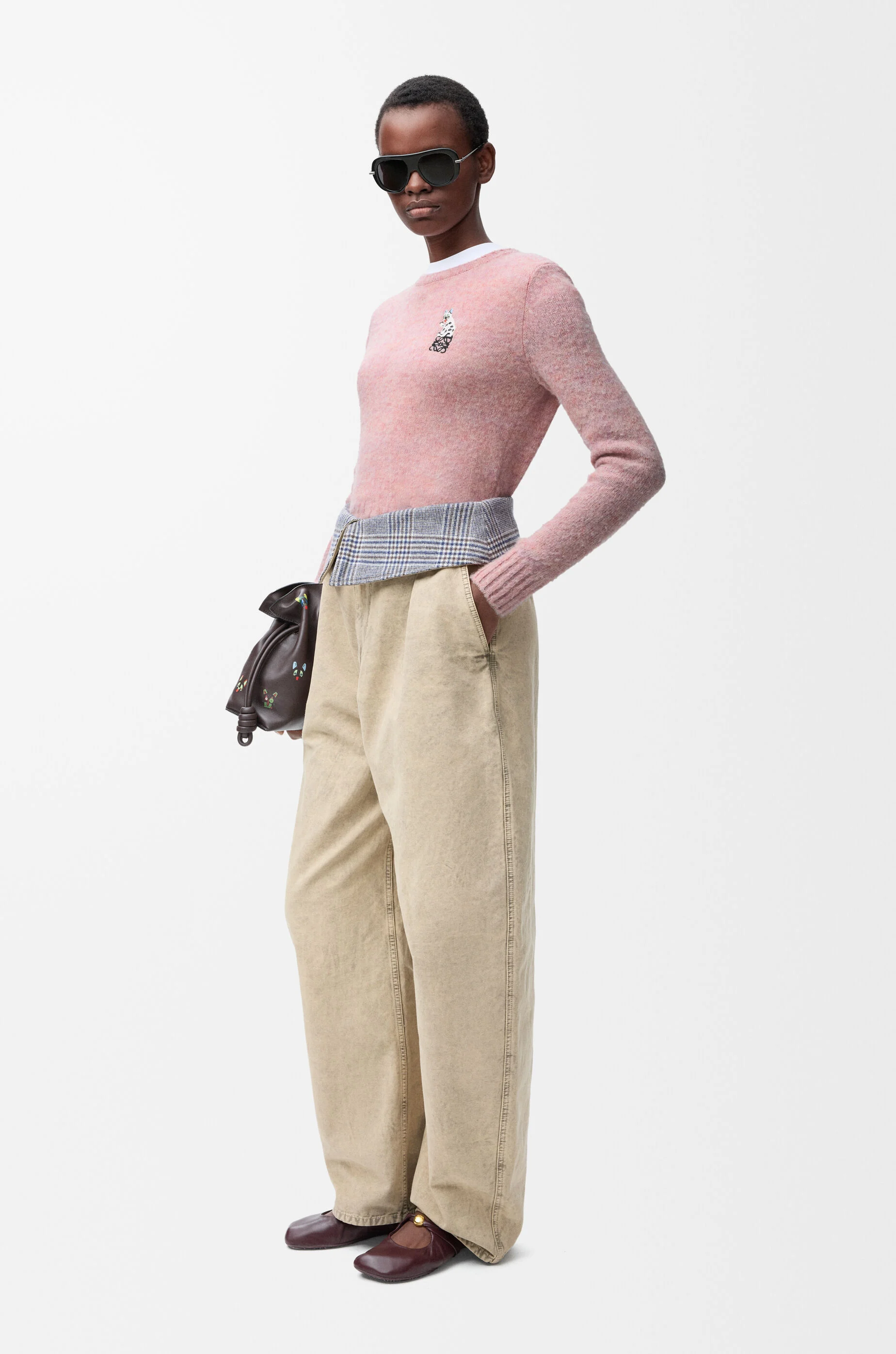 Sweater in wool Pink - LOEWE USA Official Website