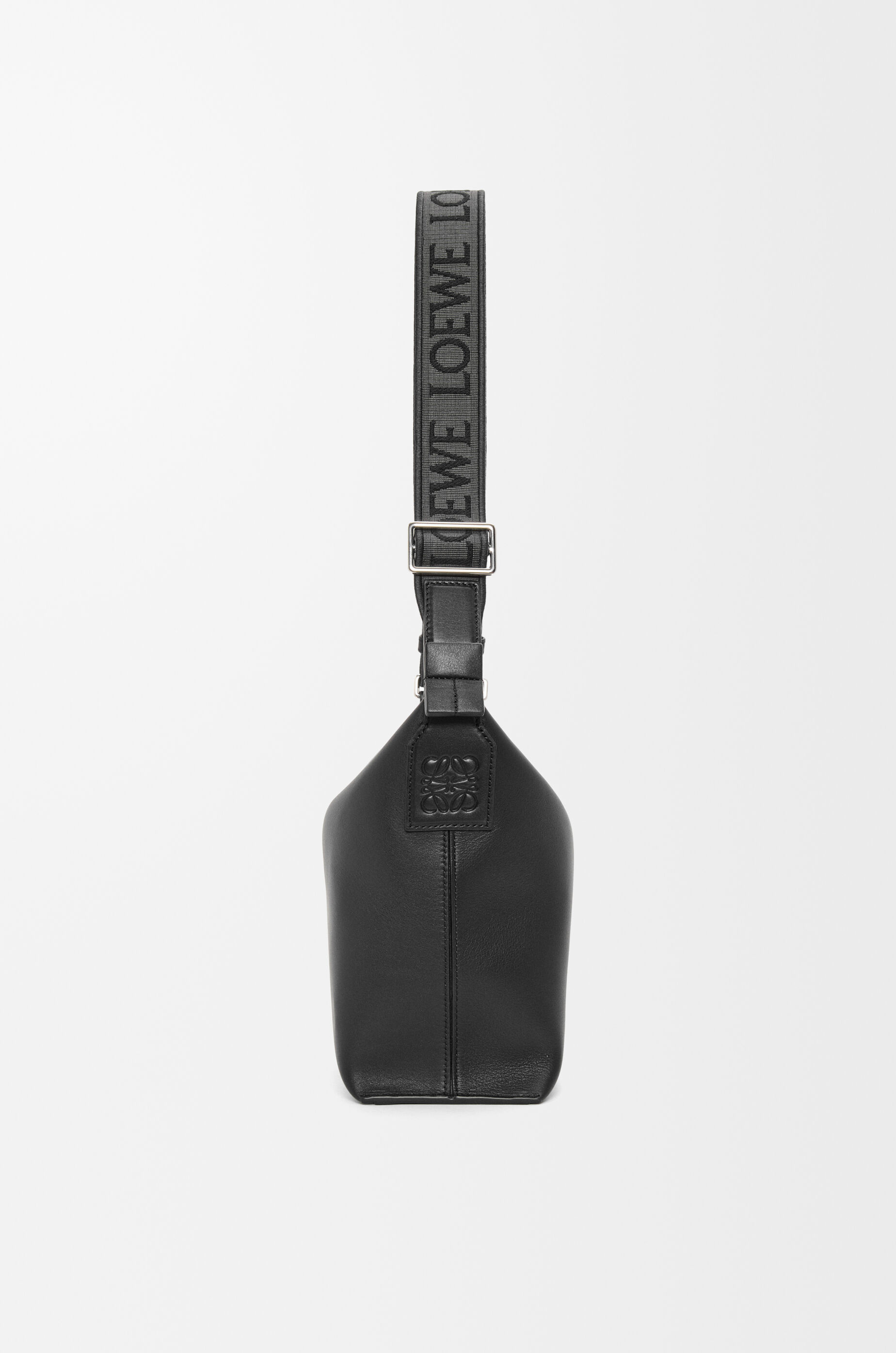 Small Cubi crossbody bag in supple smooth calfskin and jacquard