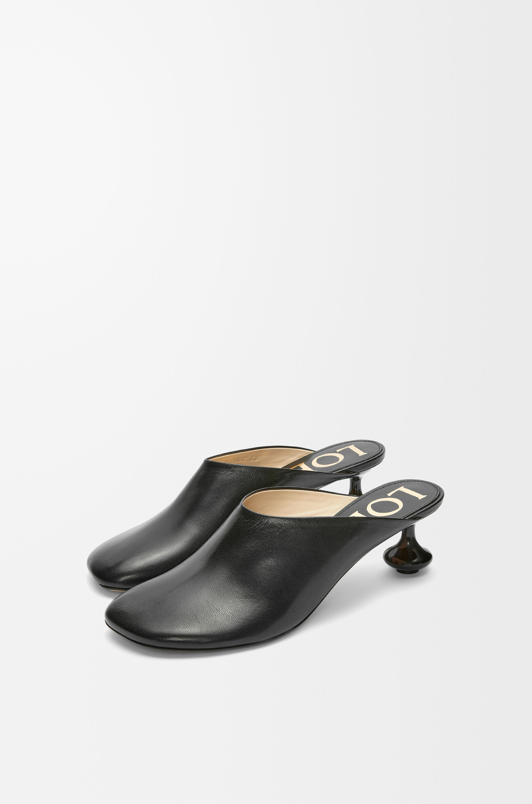 Toy mule in goatskin Black - LOEWE USA Official Website