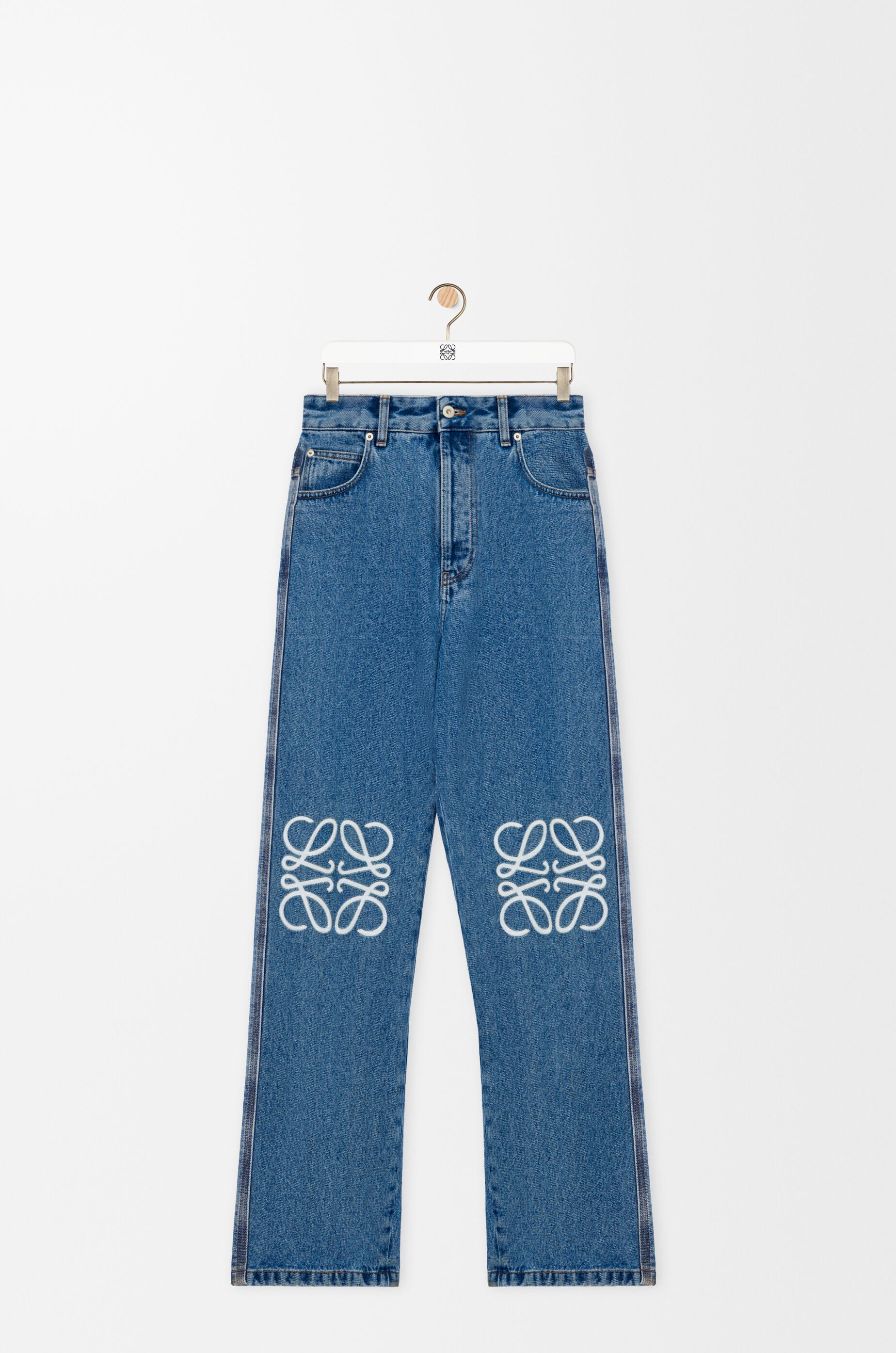 Anagram baggy jeans in denim Blue - LOEWE USA Official Website