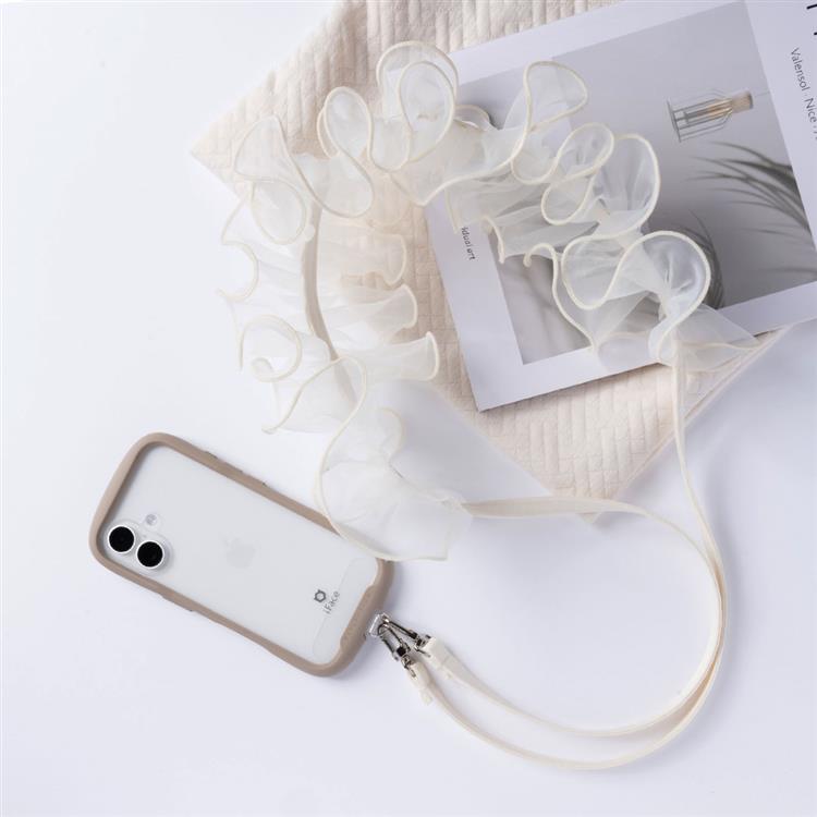 チュールショルダーストラップ ホワイト ソルレダ(ホワイト