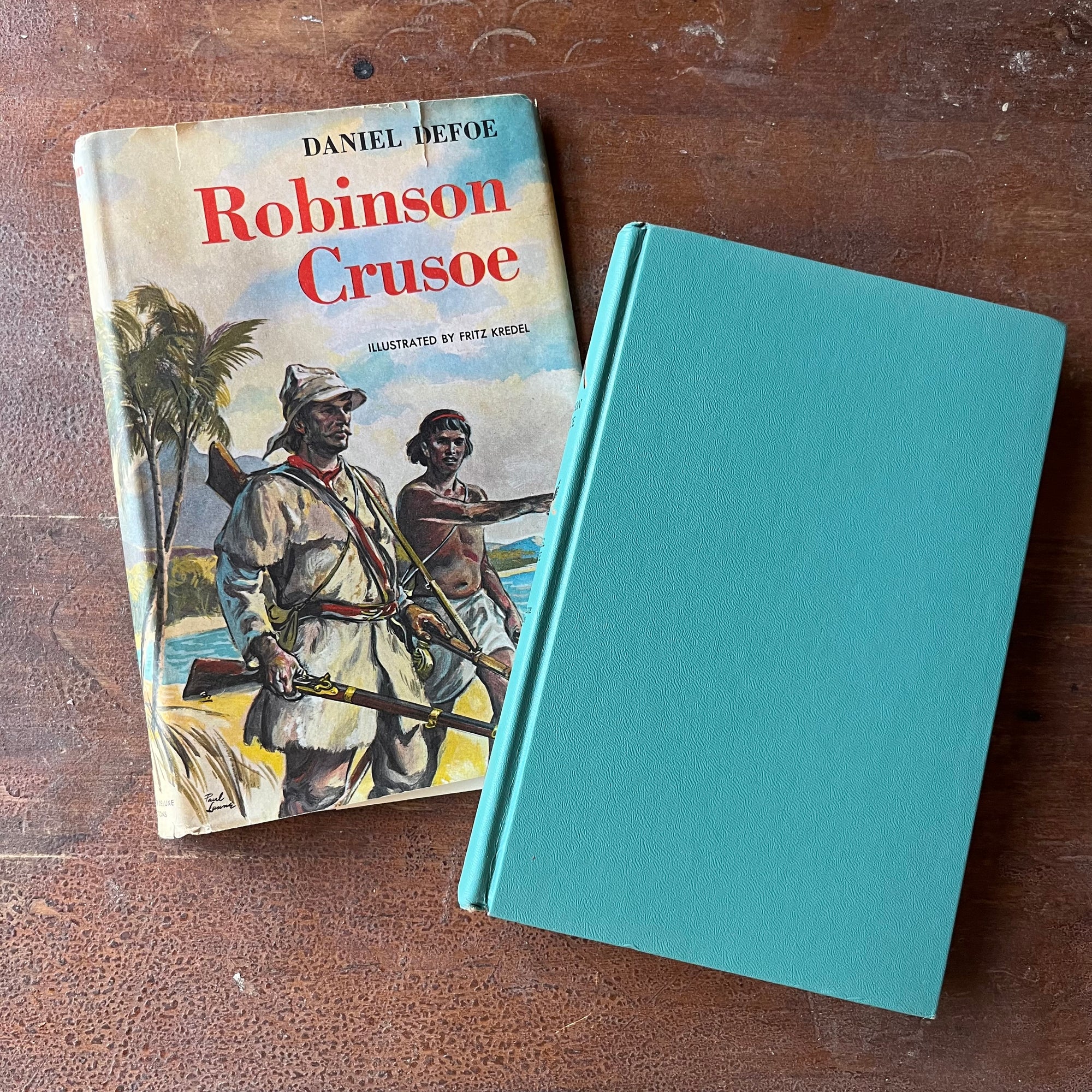 Robinson Crusoe - a 1945 Junior Deluxe Editions Book with Dust