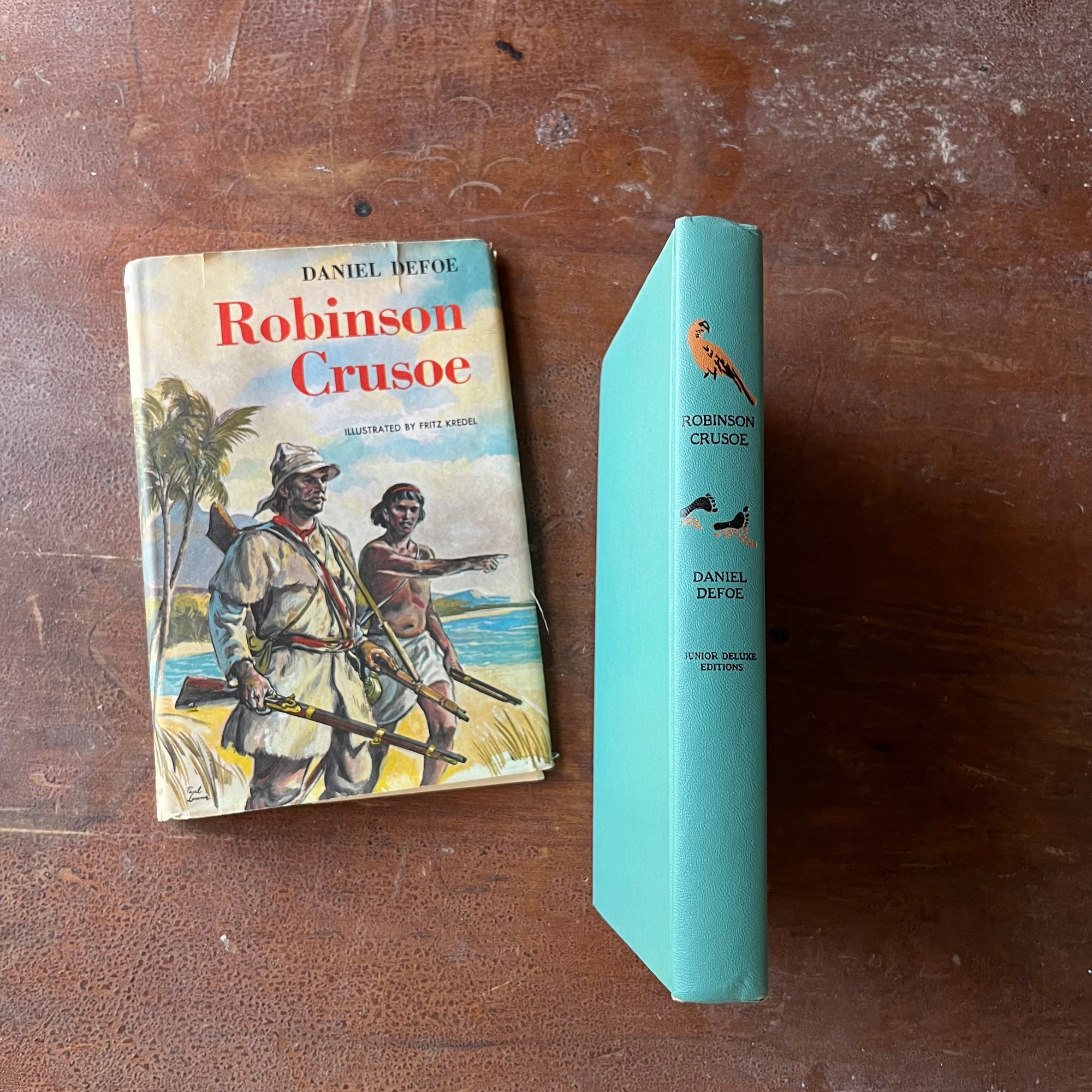 Robinson Crusoe - a 1945 Junior Deluxe Editions Book with Dust