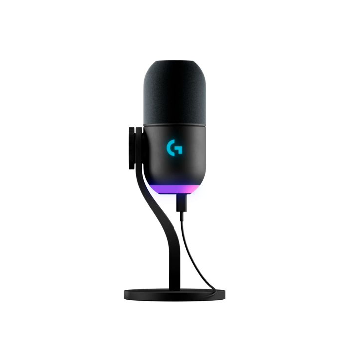 Microfone Dinâmico USB Para Jogos Logitech G Yeti GX - Preto