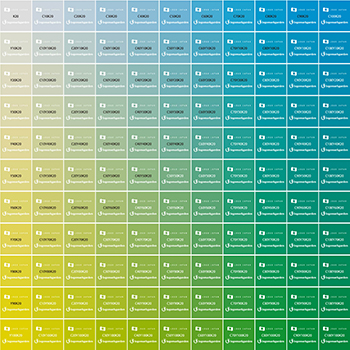 ロゴ作成のカラー指定 | プロセスカラー（CMYK）色見本帳-販売ロゴの