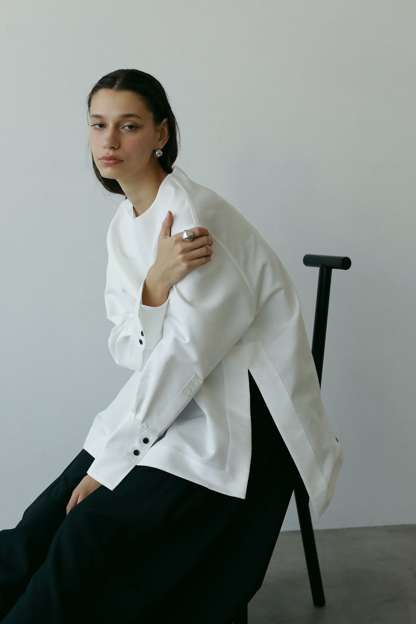 人気完売 LOHEN ローヘン ハイカウントダブルクロス ノーカラー