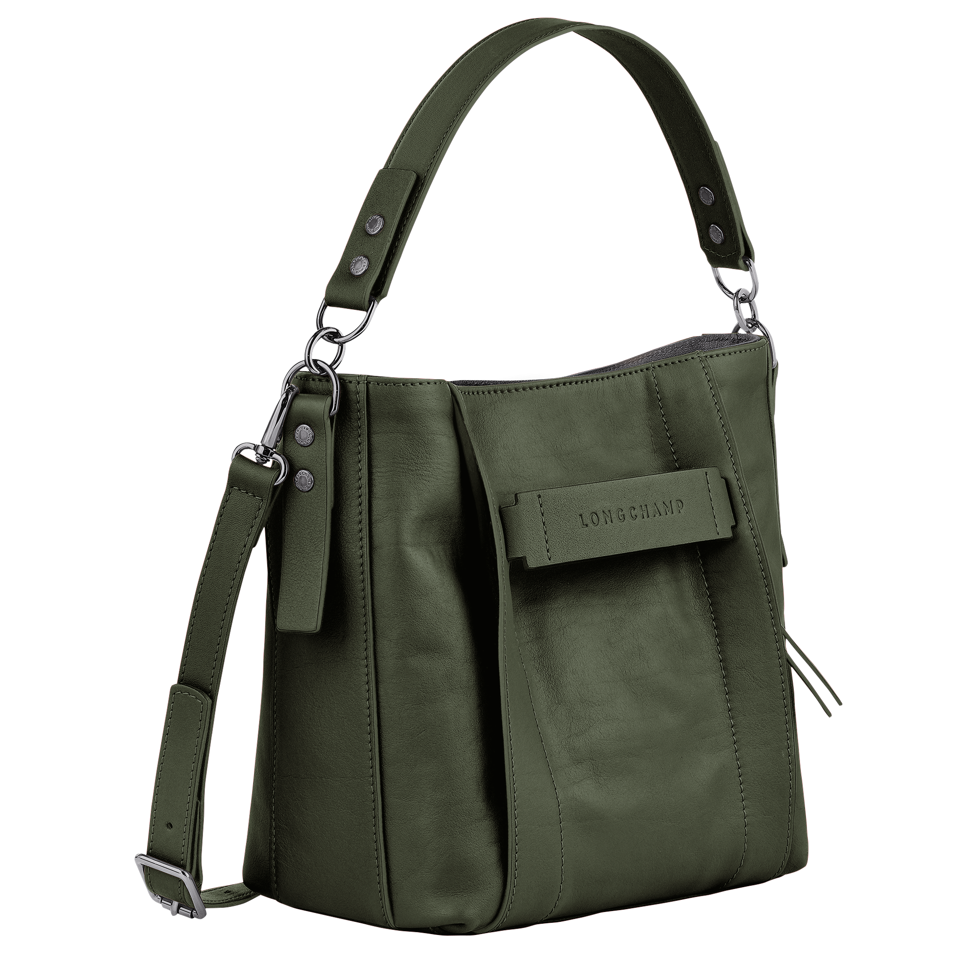 ロンシャン3D S クロスボディバッグ カーキ - レザー | ロンシャン JP