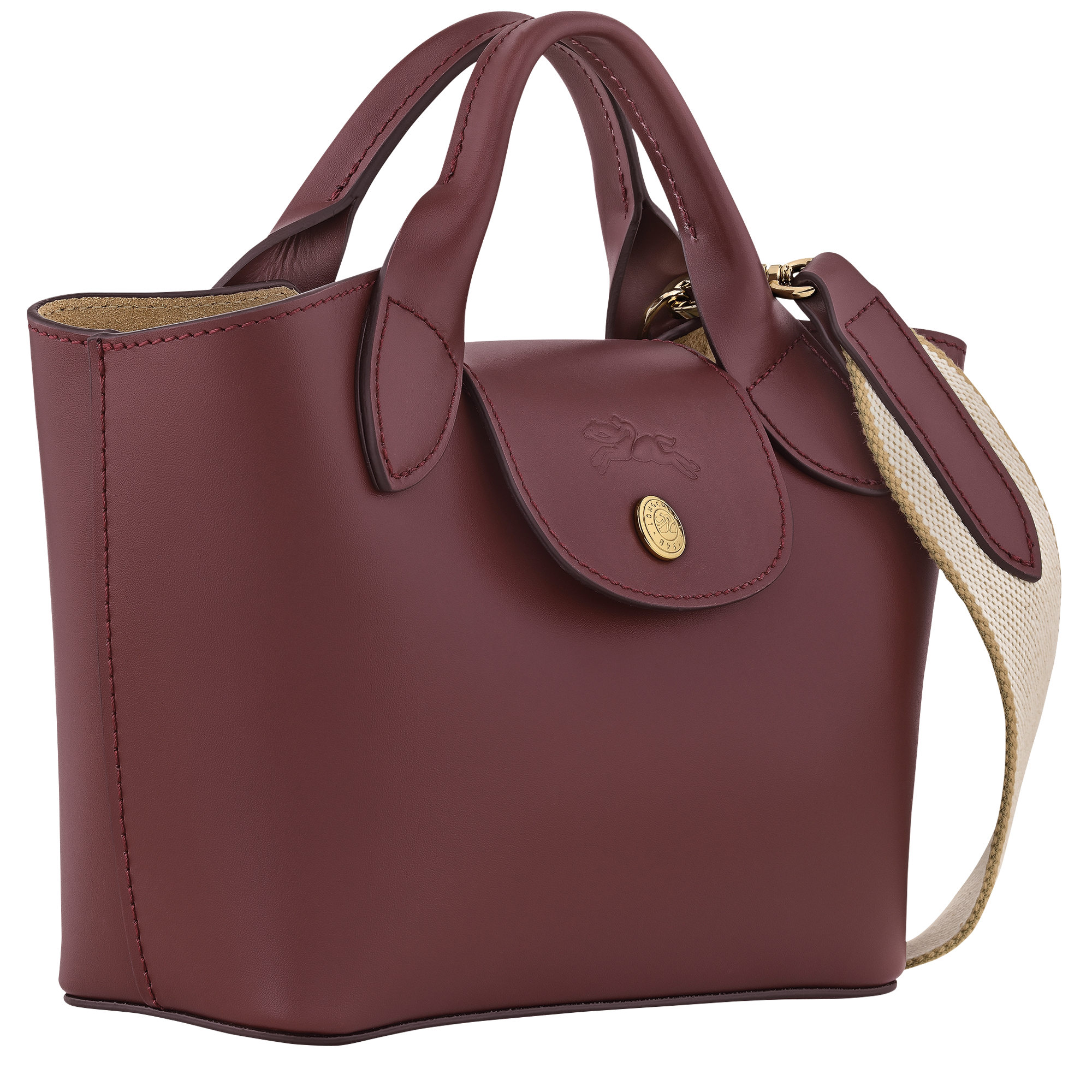 エピュレ XS トートバッグ バーガンディ - レザー | ロンシャン JP