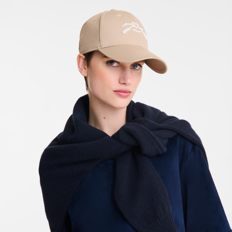 Solid cap Beige - Organic cotton | Longchamp US
