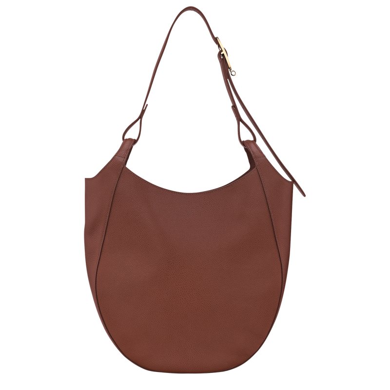 Le Foulonné L Hobo bag Coffee - Leather | Longchamp US