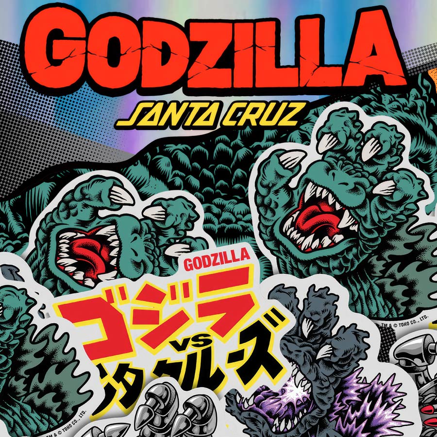 SANTA CRUZ X GODZILLA 2000 VINYL STICKER 4
