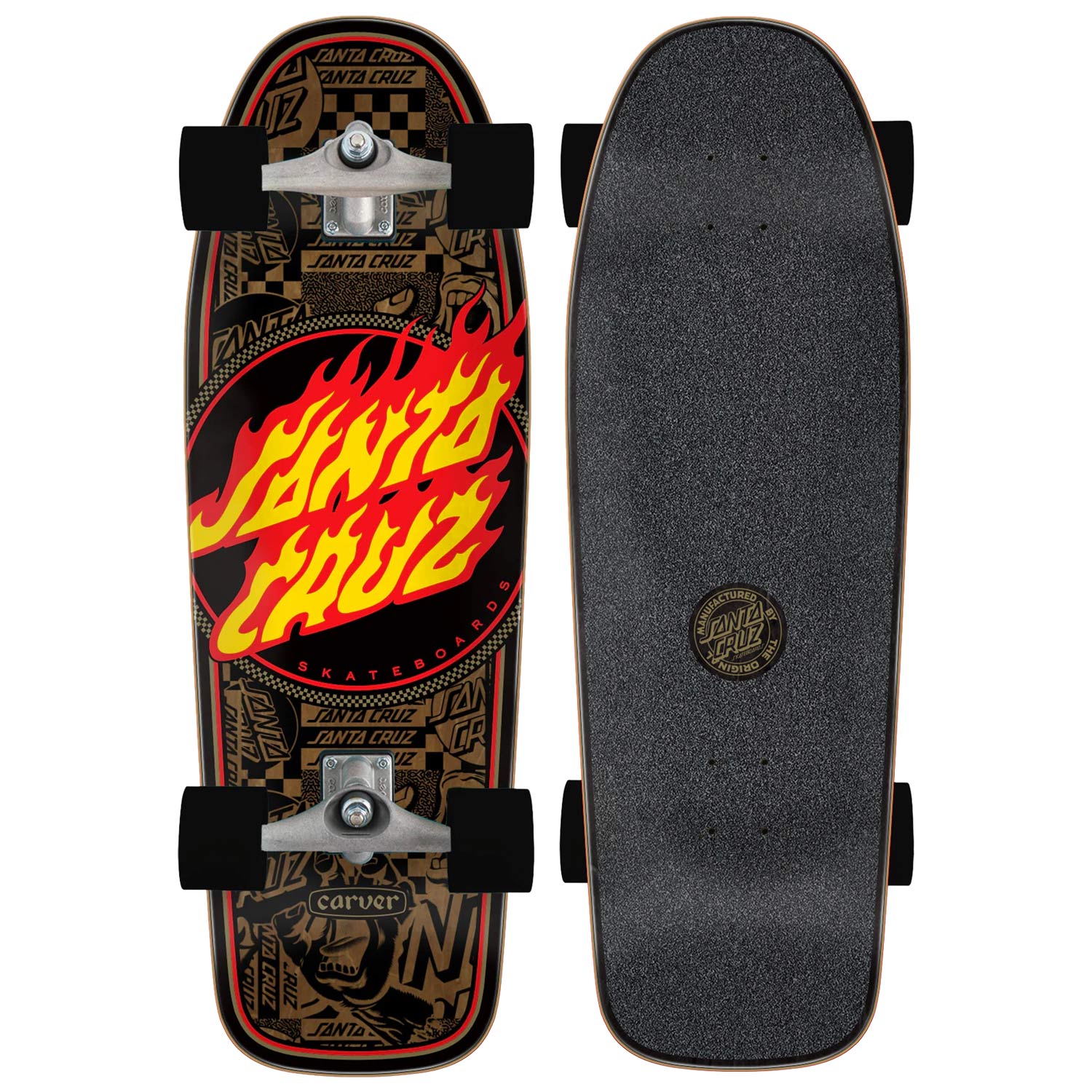 Santa Cruz X Carver FLAME DOT ROUTE C5 Truck Surfskate