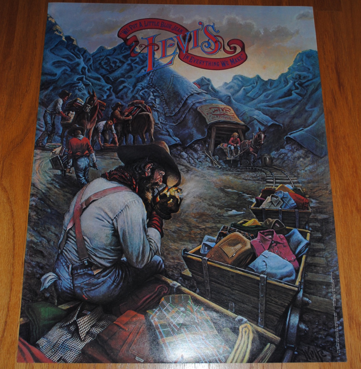 1970年代 リーバイス イラスト ポスター シリーズ | ロングホーン