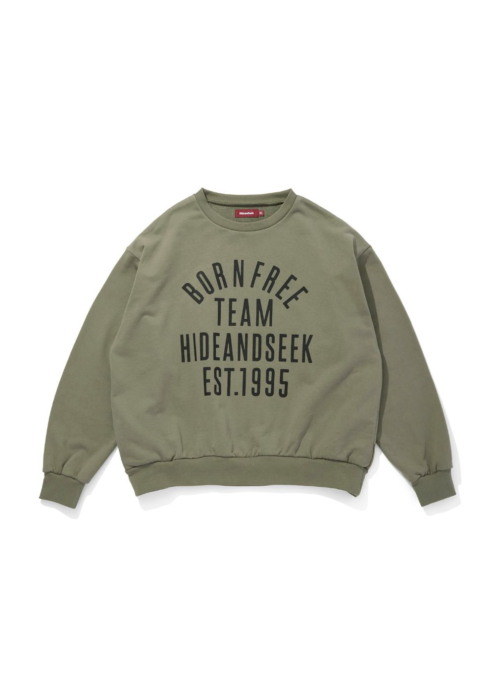 HIDE AND SEEK - College Sweat Shirt (OLIVE DRAB) / オリジナル