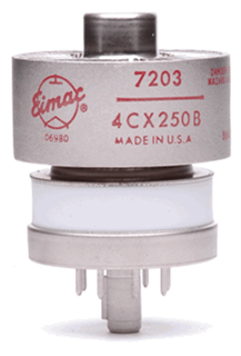 EIMAC 4CX250B / 7203 Made in USA Tetrodo di potenza per