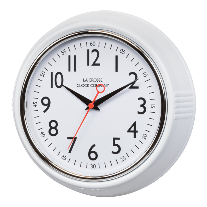 404-3624W 9.6-inch Schoolhouse Wall Clock