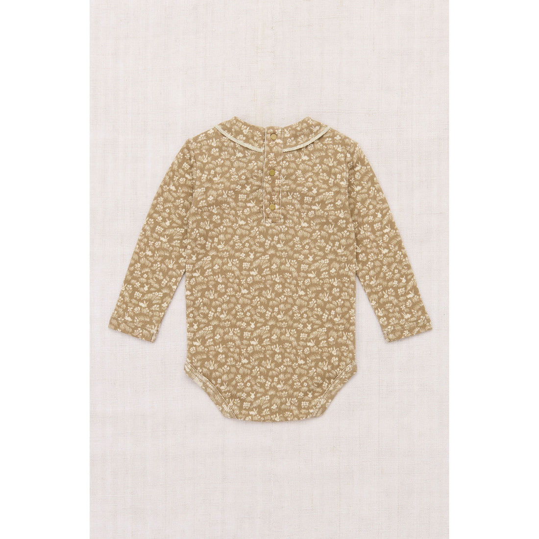 Misha and Puff Kelp Bunny Meadow Baby Long Sleeve Scout Onesie